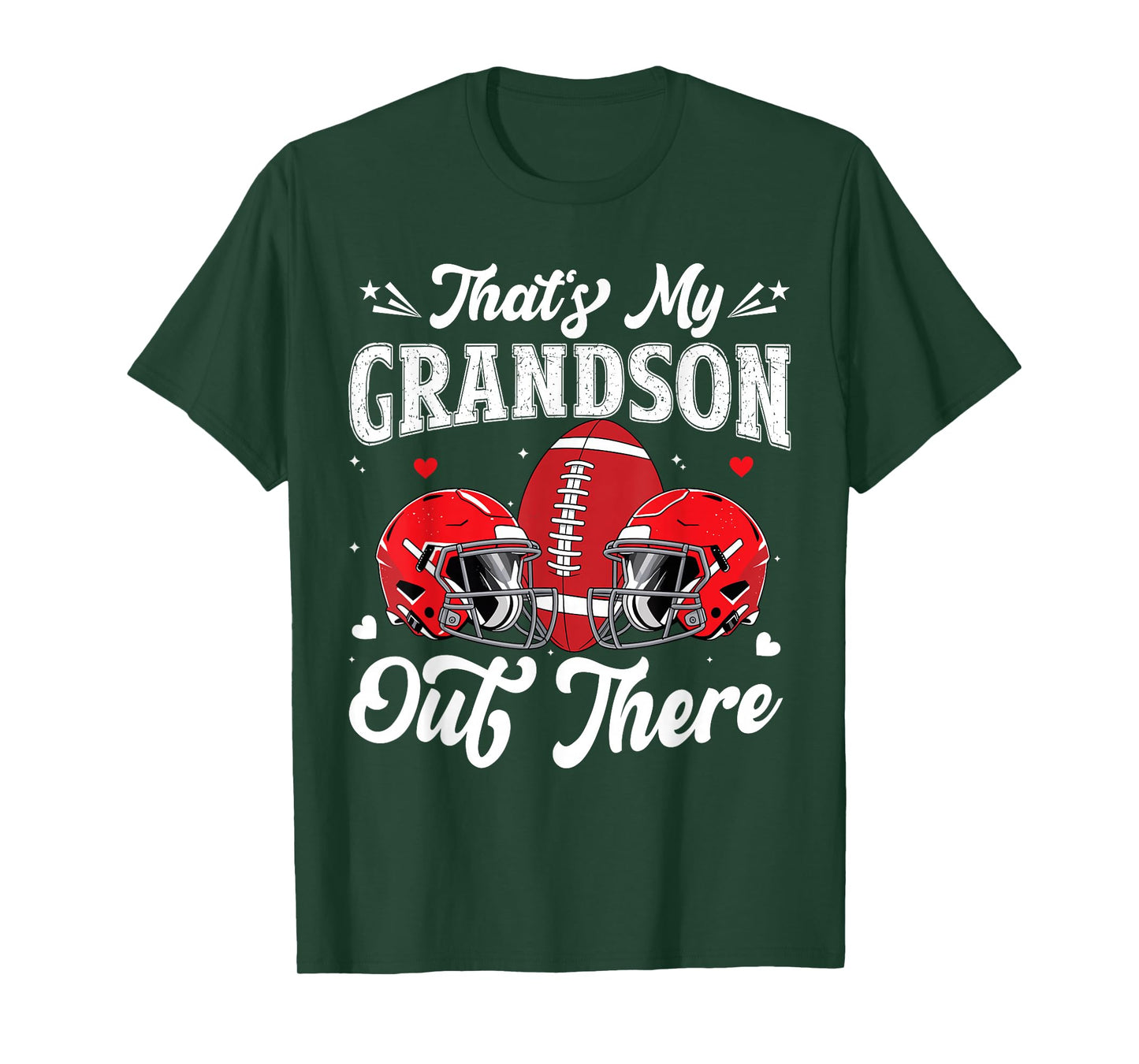 That's My Grandson Out There Football Grandma Grandpa Funny T-Shirt