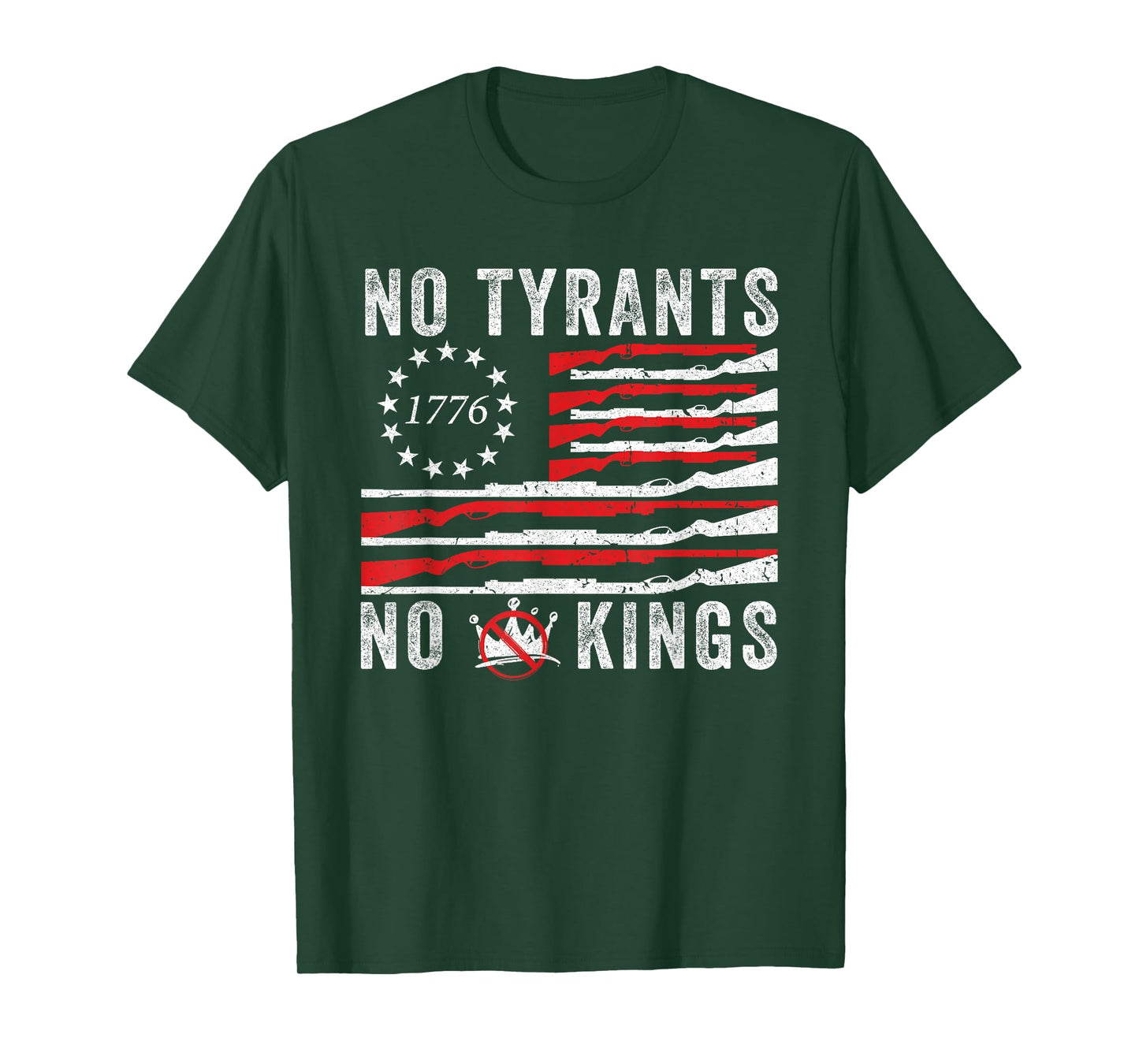 No Tyrants No Kings Liberty 1776 Patriotic T-Shirt
