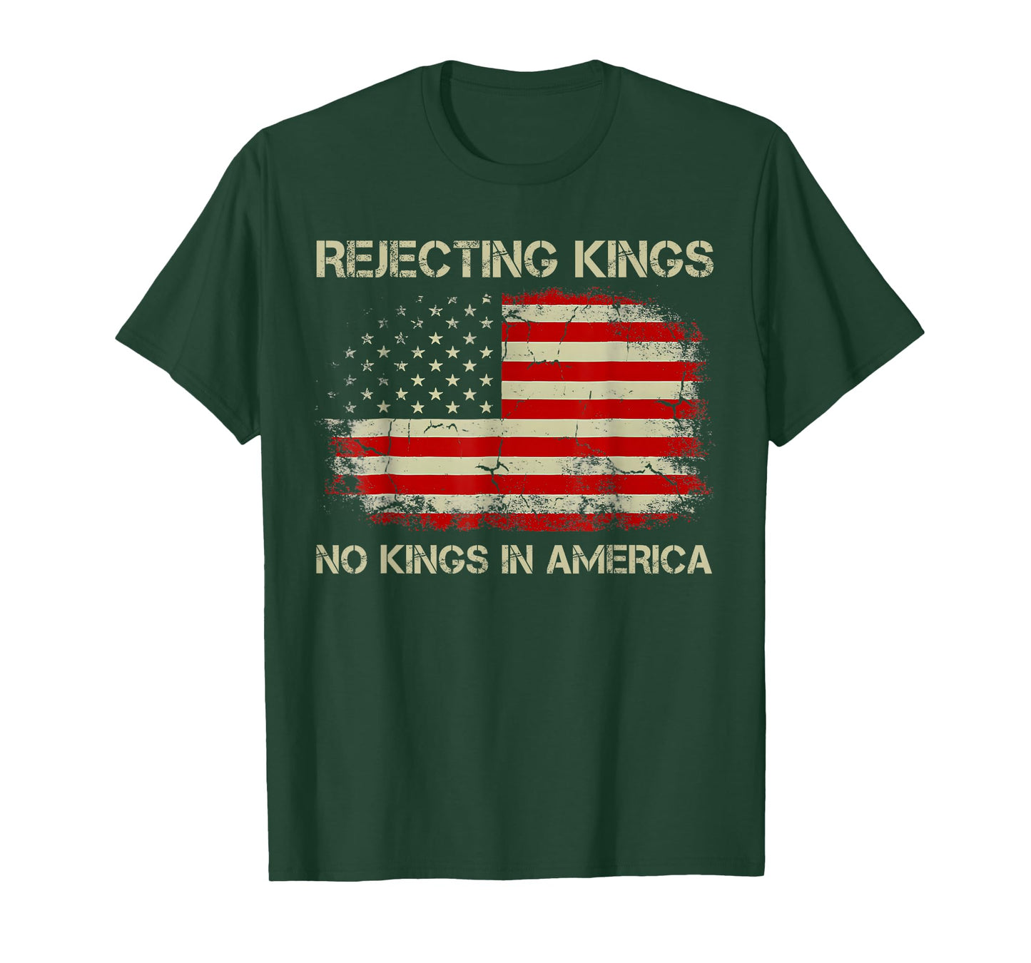 Rejecting Kings No Kings In America American Flag USA T-Shirt