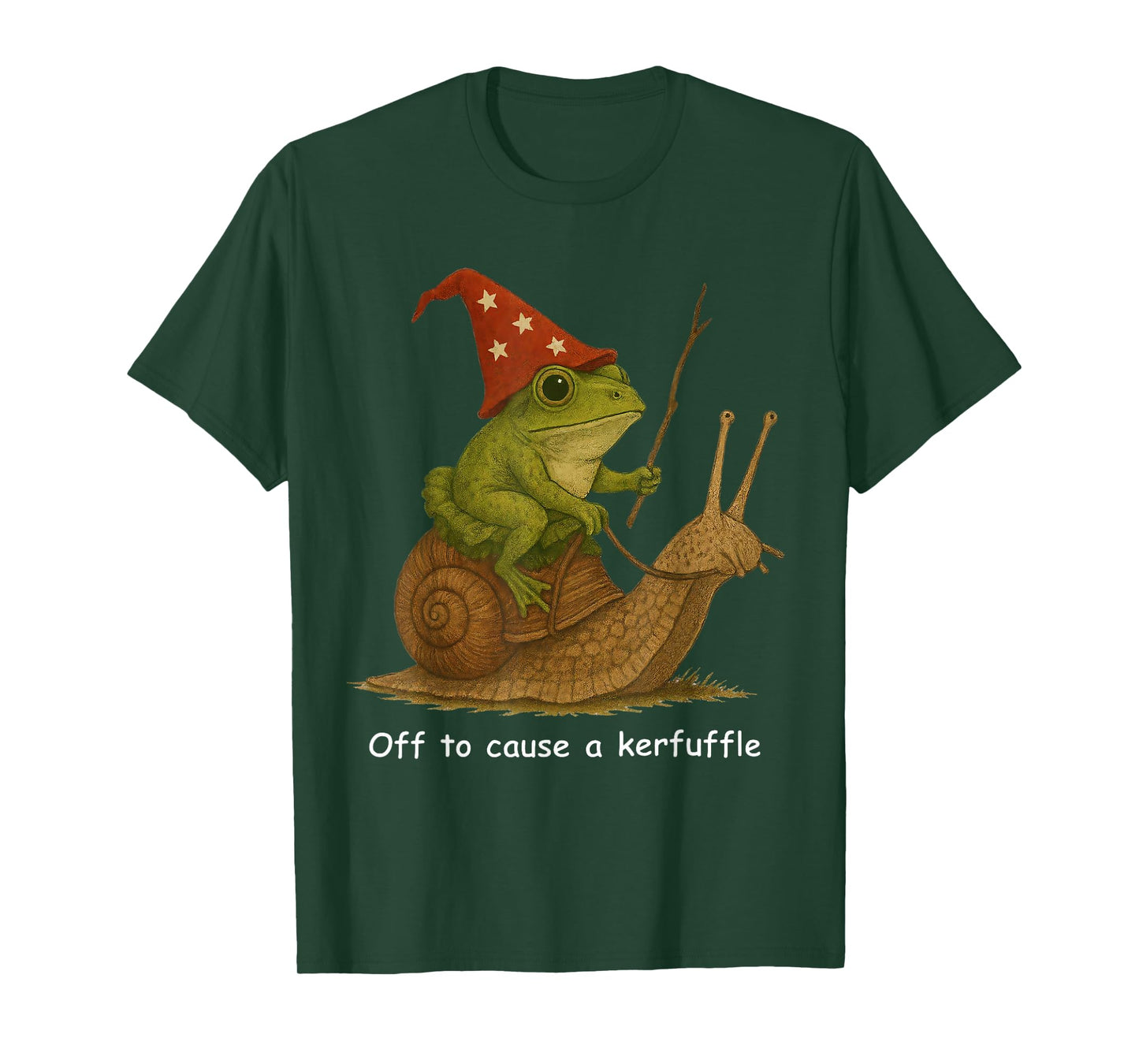 Whimsical Frog Wizard Off to Cause A Kerfuffle Meme Frog T-Shirt