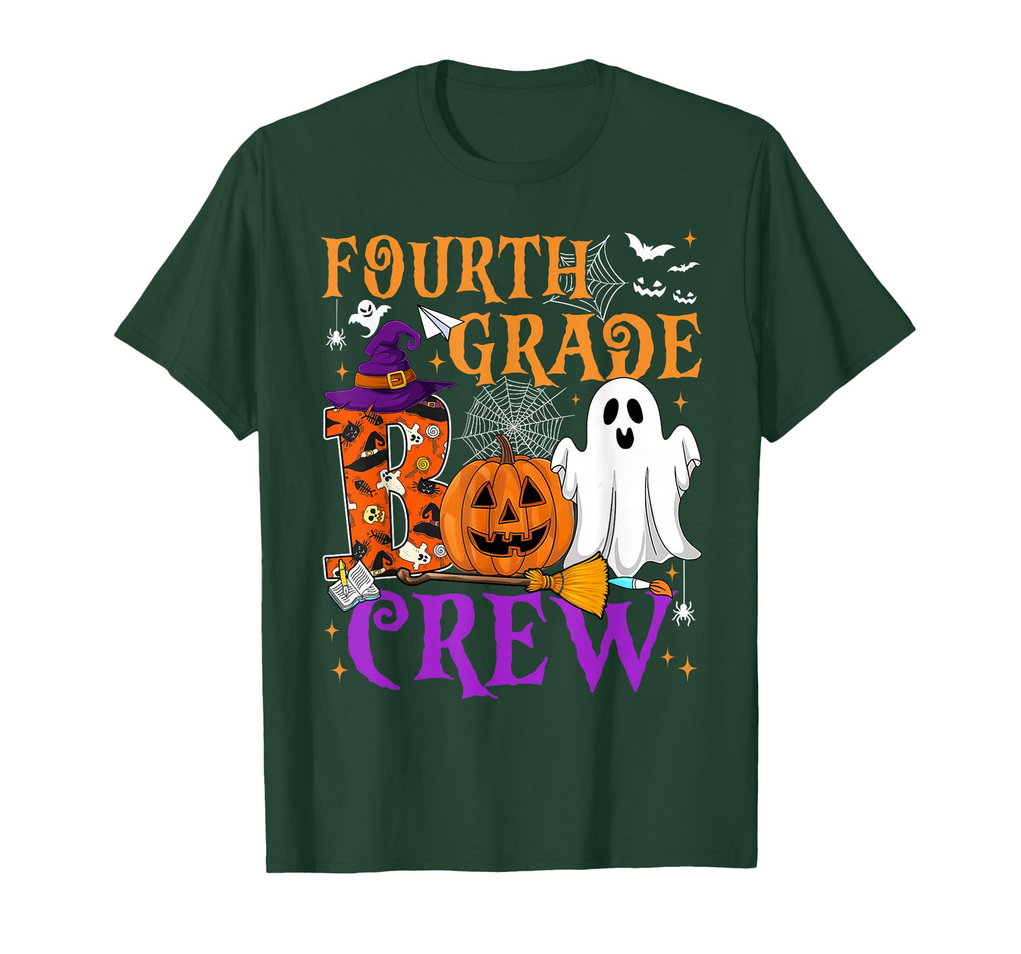 4th Grade Boo Crew Teacher Student Funny Halloween Costume T-Shirt