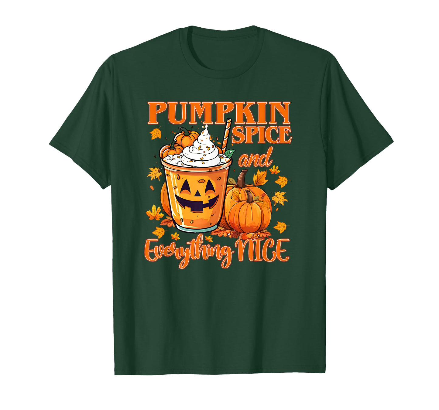 Pumpkin Spice and Everything Nice Fall Coffee Pumpkin T-Shirt