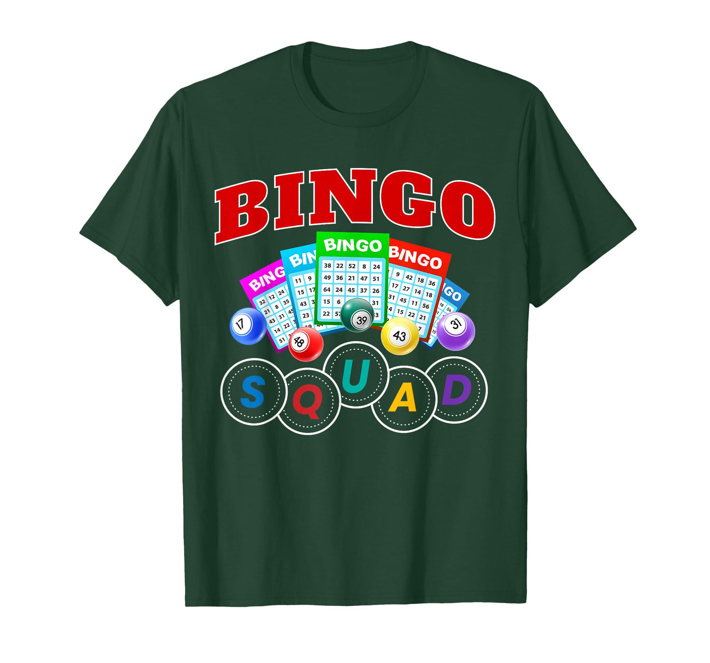 Bingo Squad Funny Game Bingo Party Birthday Family Game T-Shirt