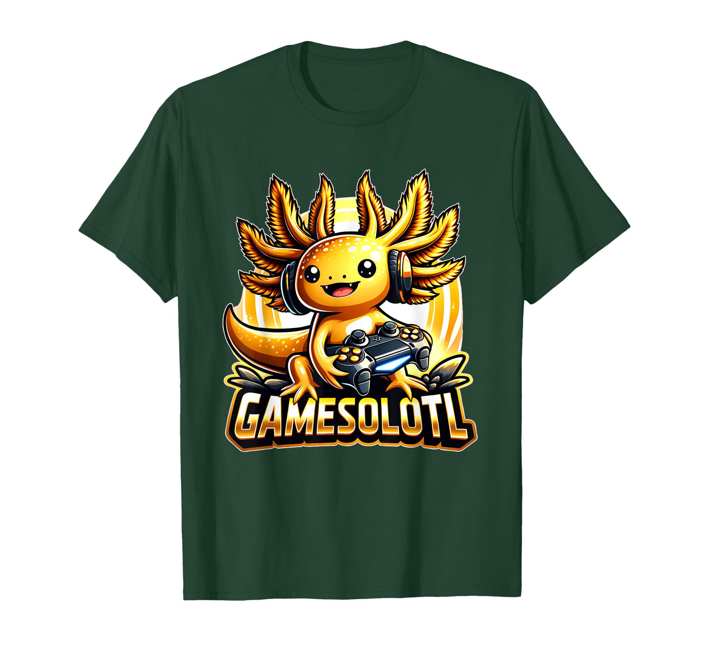 Gamesolotl Axolotl Gamer kawaii Anime kids T-Shirt
