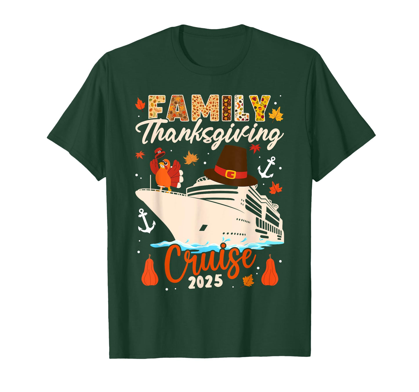 Matching Autumn Cruise Squad Family Thanksgiving Cruise 2025 T-Shirt
