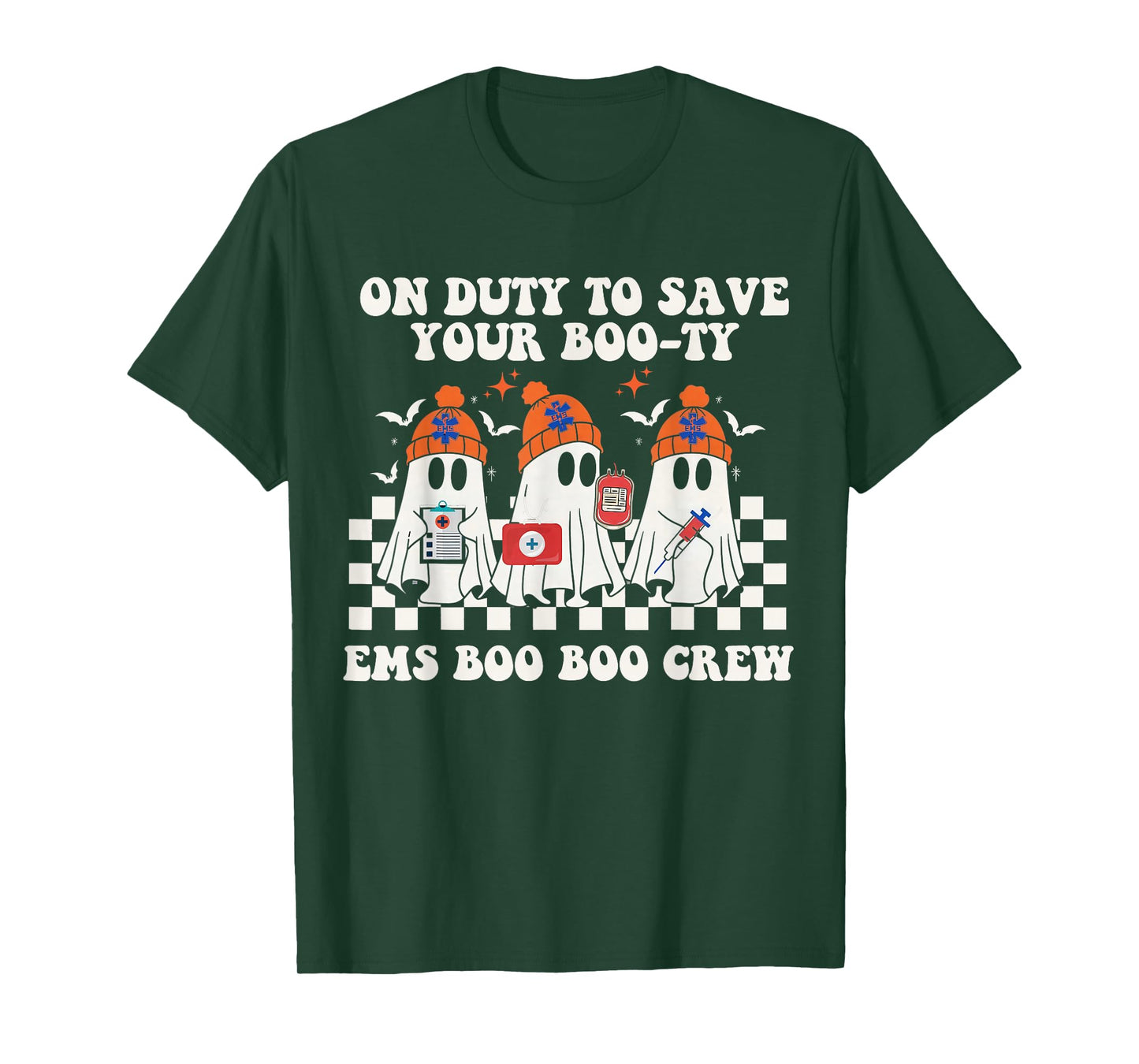 On Duty to Save Your Boo-Ty EMS Boo Boo Crew Nurse Halloween T-Shirt