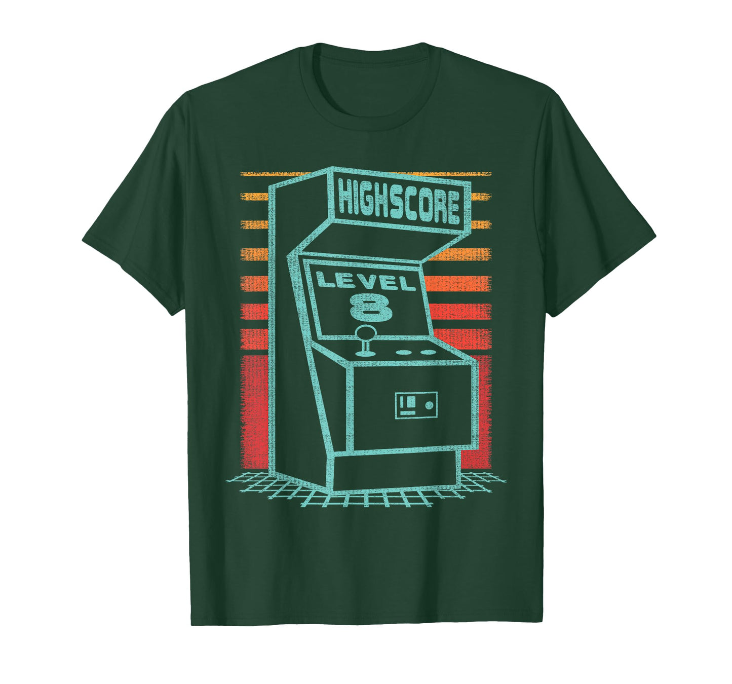 8th Birthday 8 Year Old Retro Gamer Level Up Unlocked T-Shirt