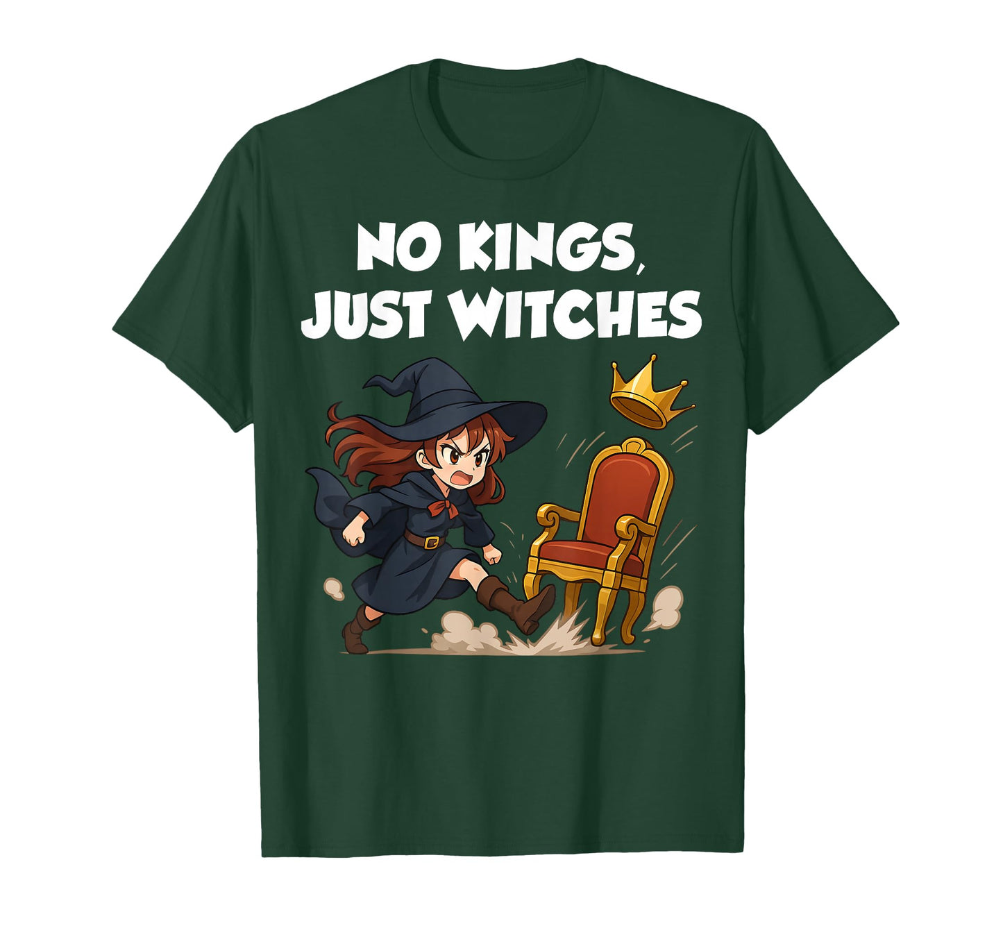 No Kings Just Witches Funny Witchcore Halloween Cute Witch T-Shirt