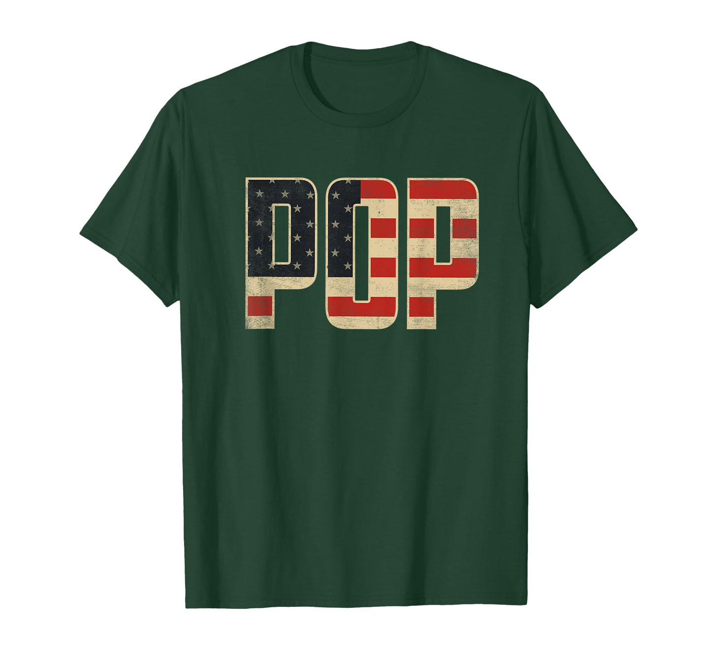Pop Bold Patriotic American Flag Father’s Day Pop T-Shirt