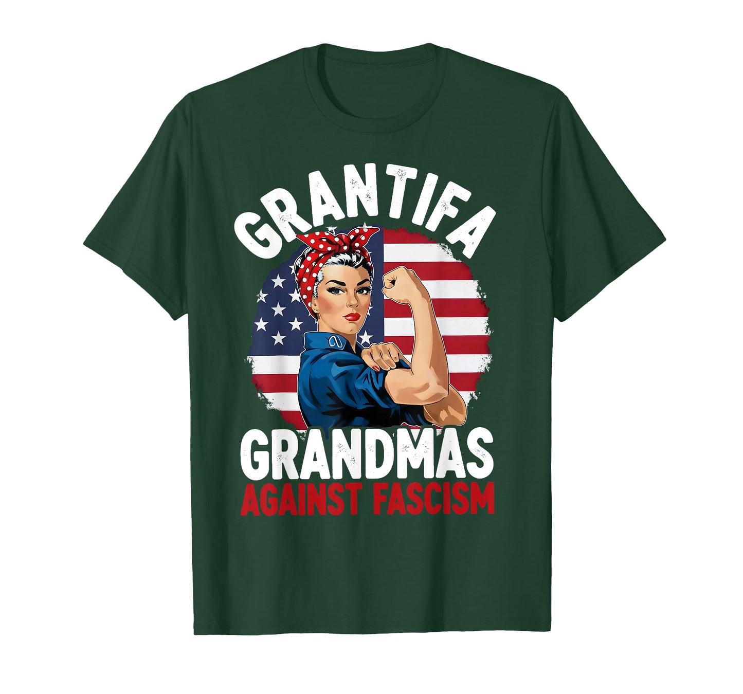 Grantifa Grandmas Against Fascism Flag Resist No Kings T-Shirt