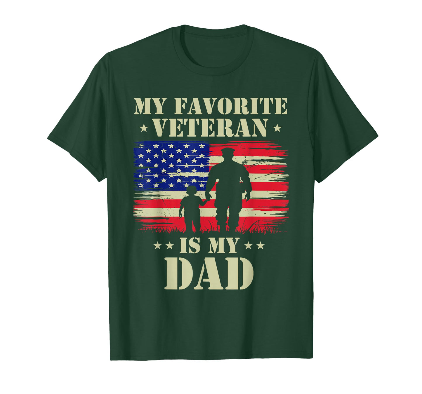 Father Veterans Day My Favorite Veteran is My Dad Proud Kids T-Shirt