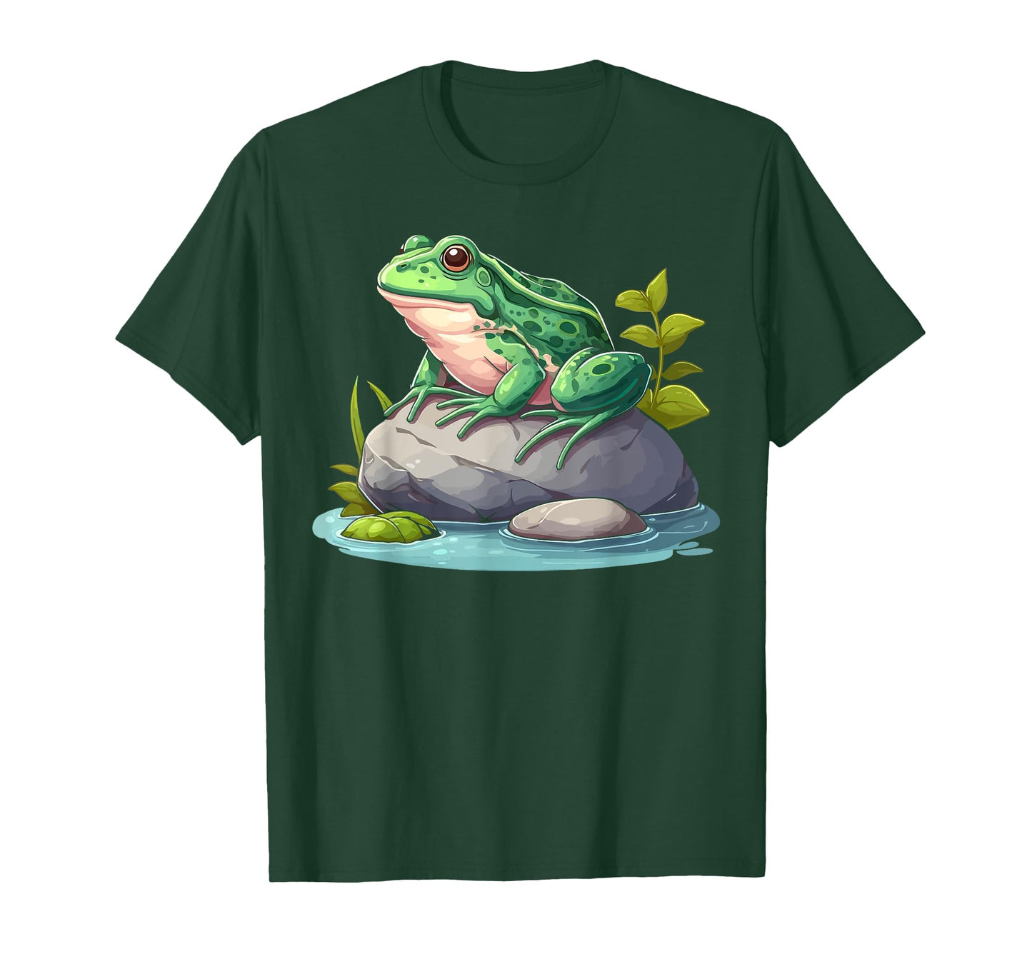 Frog Sitting On A Rock Funny Frog Lovers T-Shirt