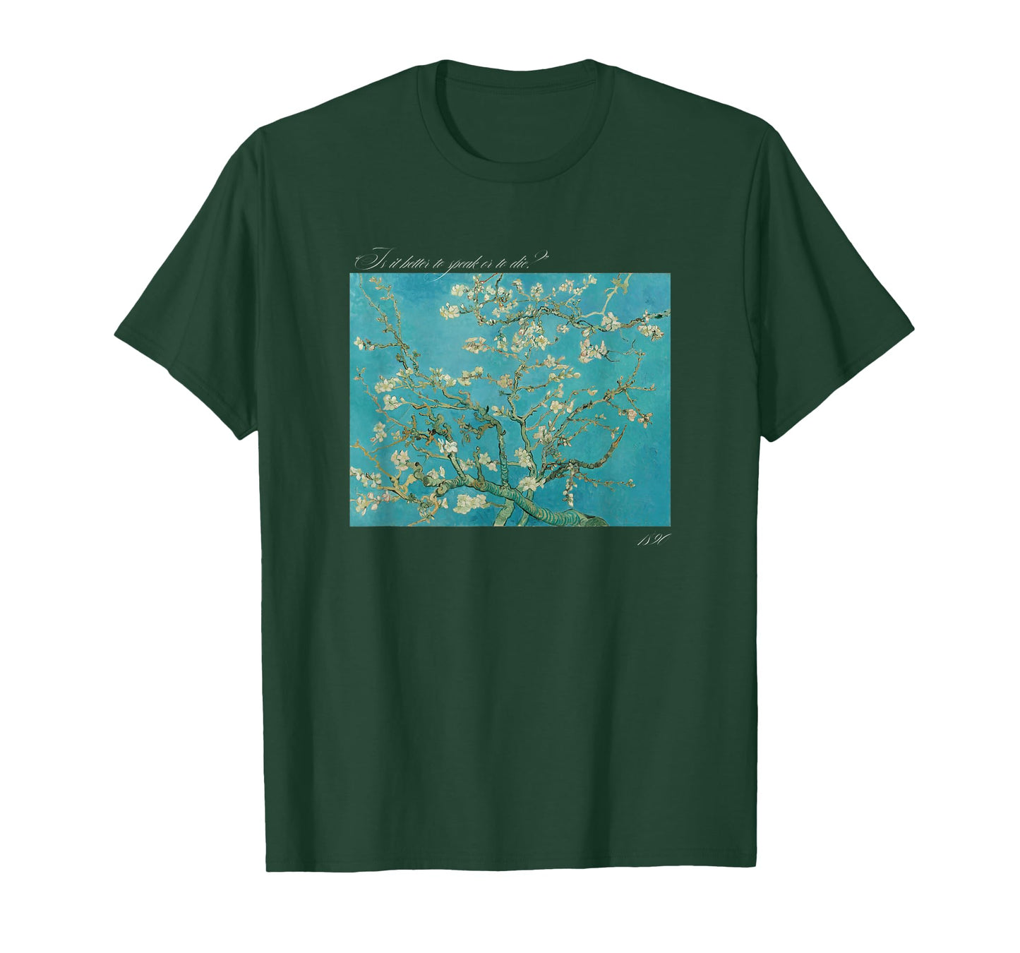 Philosophy "Is It Better to Speak or to Die?" & Van Gogh art T-Shirt