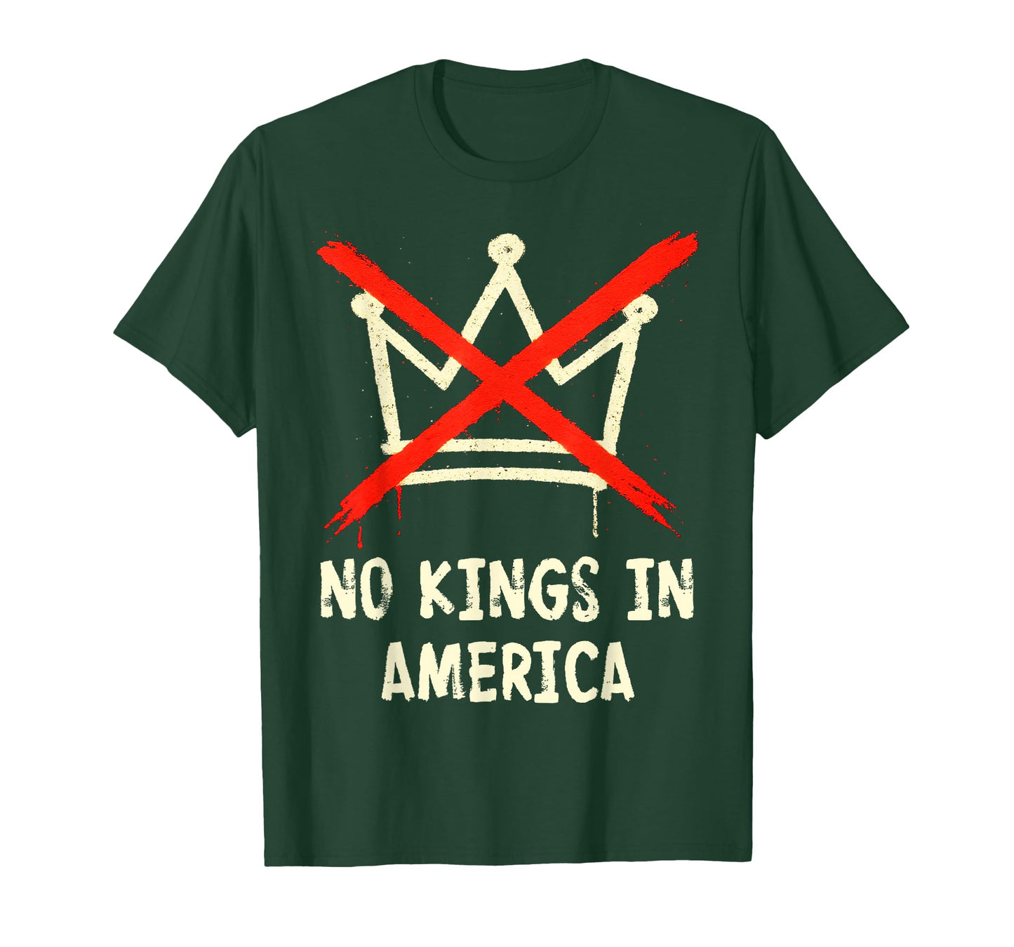 No Kings in America, Crown with X Cross Mark T-Shirt