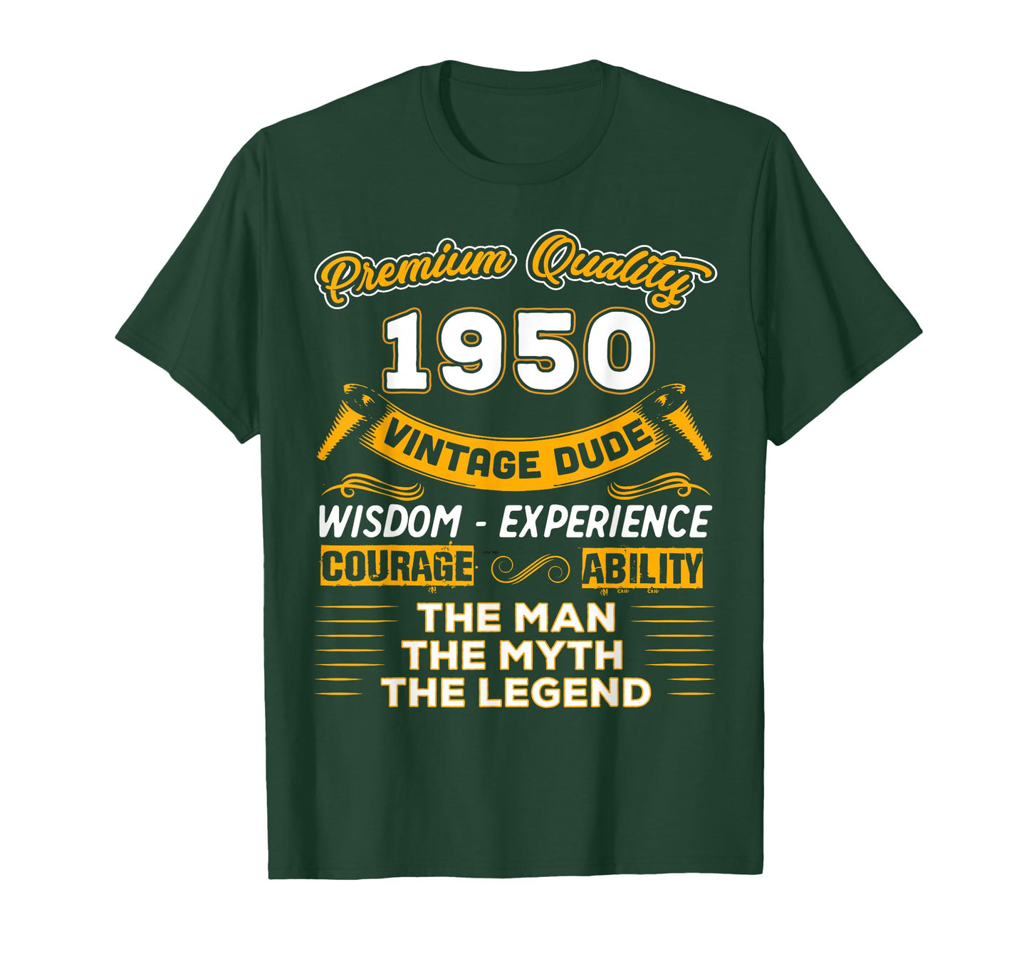The Man Myth Legend 1950 75th Birthday Gift 75 Years Old T-Shirt