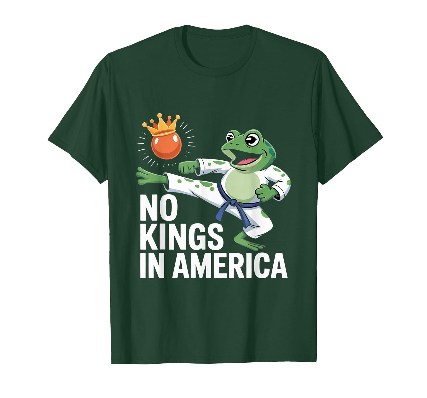 Funny No Kings in America Frog Portland Frog Resist Cool Fun T-Shirt