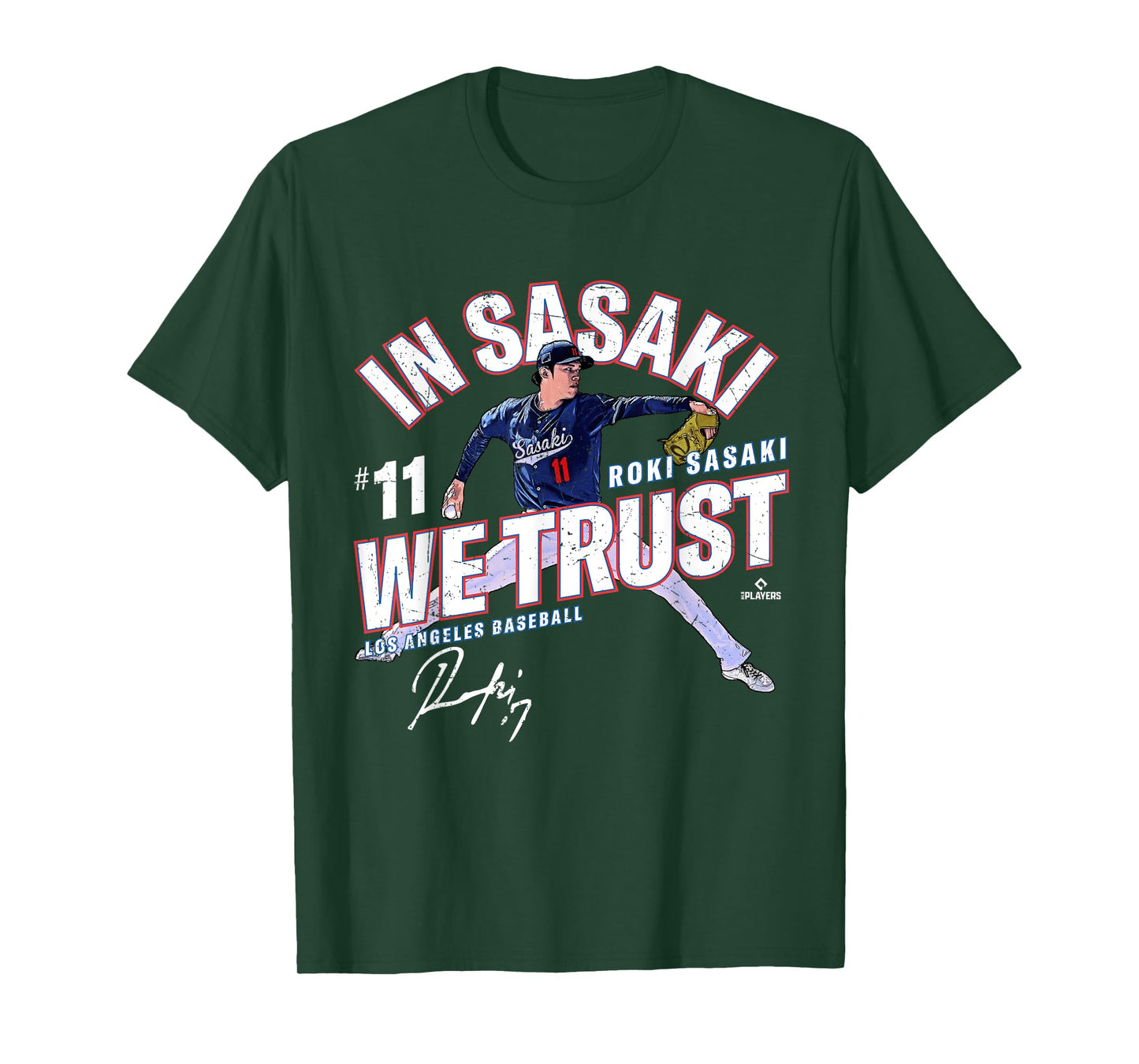 In Sasaki We Trust Roki Sasaki Los Angeles Baseball MLBPA T-Shirt