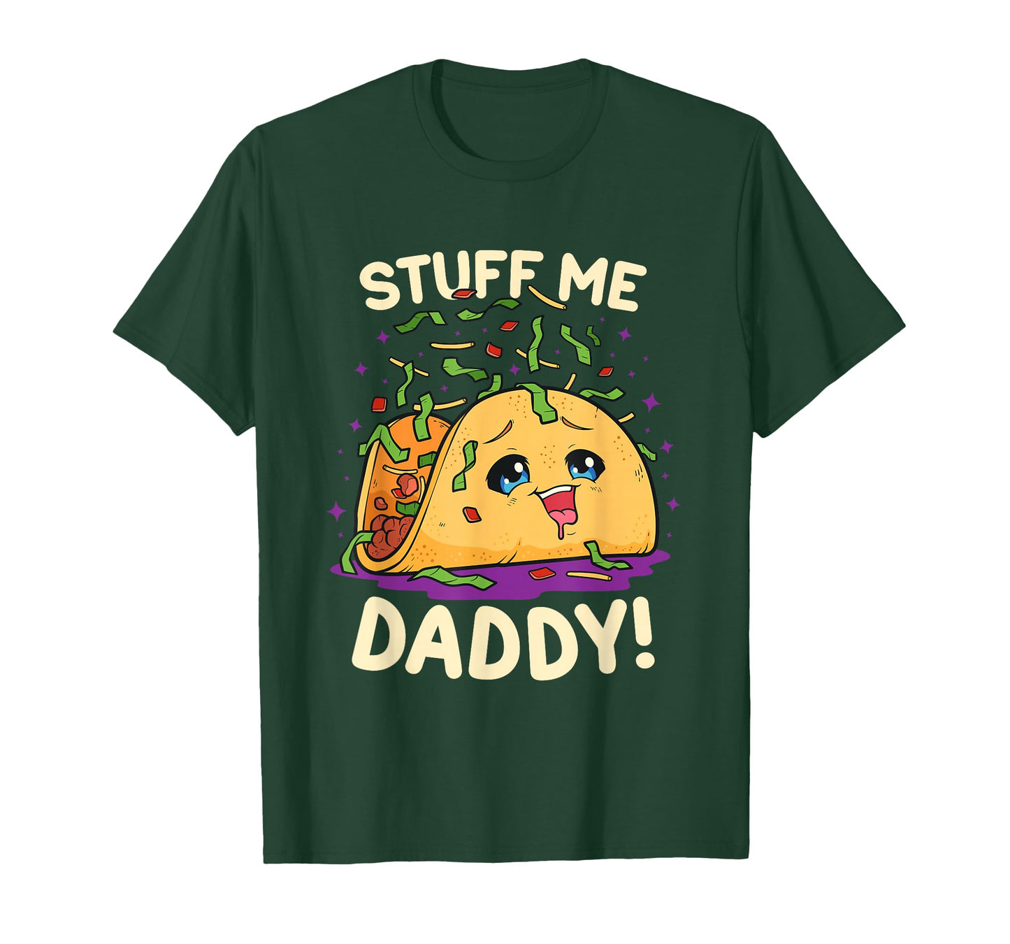 Funny Dirty Word Game Stuff Me Daddy Naughty Taco T-Shirt