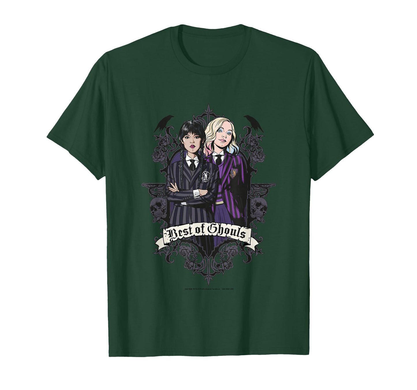 Wednesday Best Of Ghouls Wednesday & Enid T-Shirt