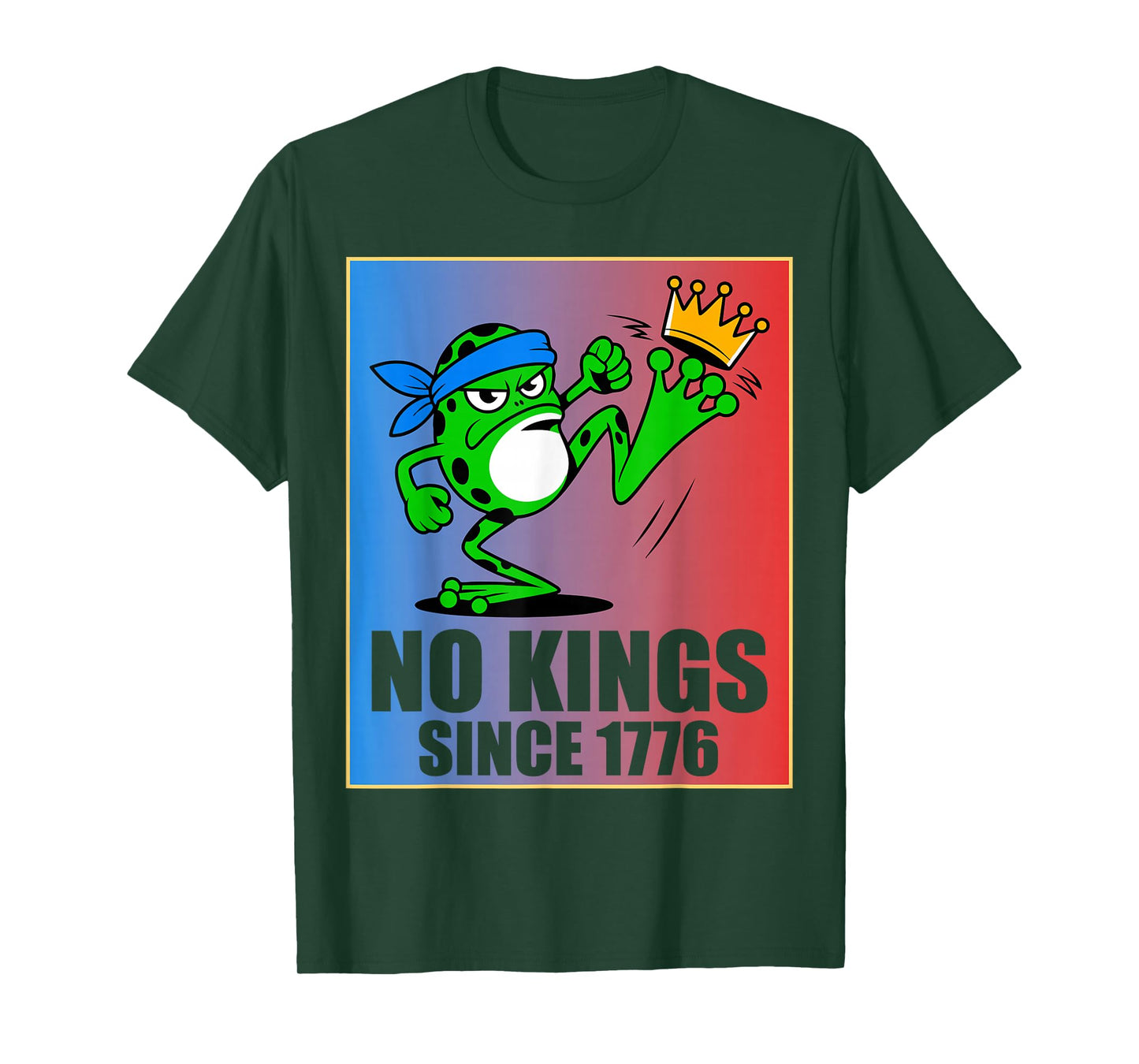 No Kings Since 1776 America Men Women Portland Frog Protest T-Shirt