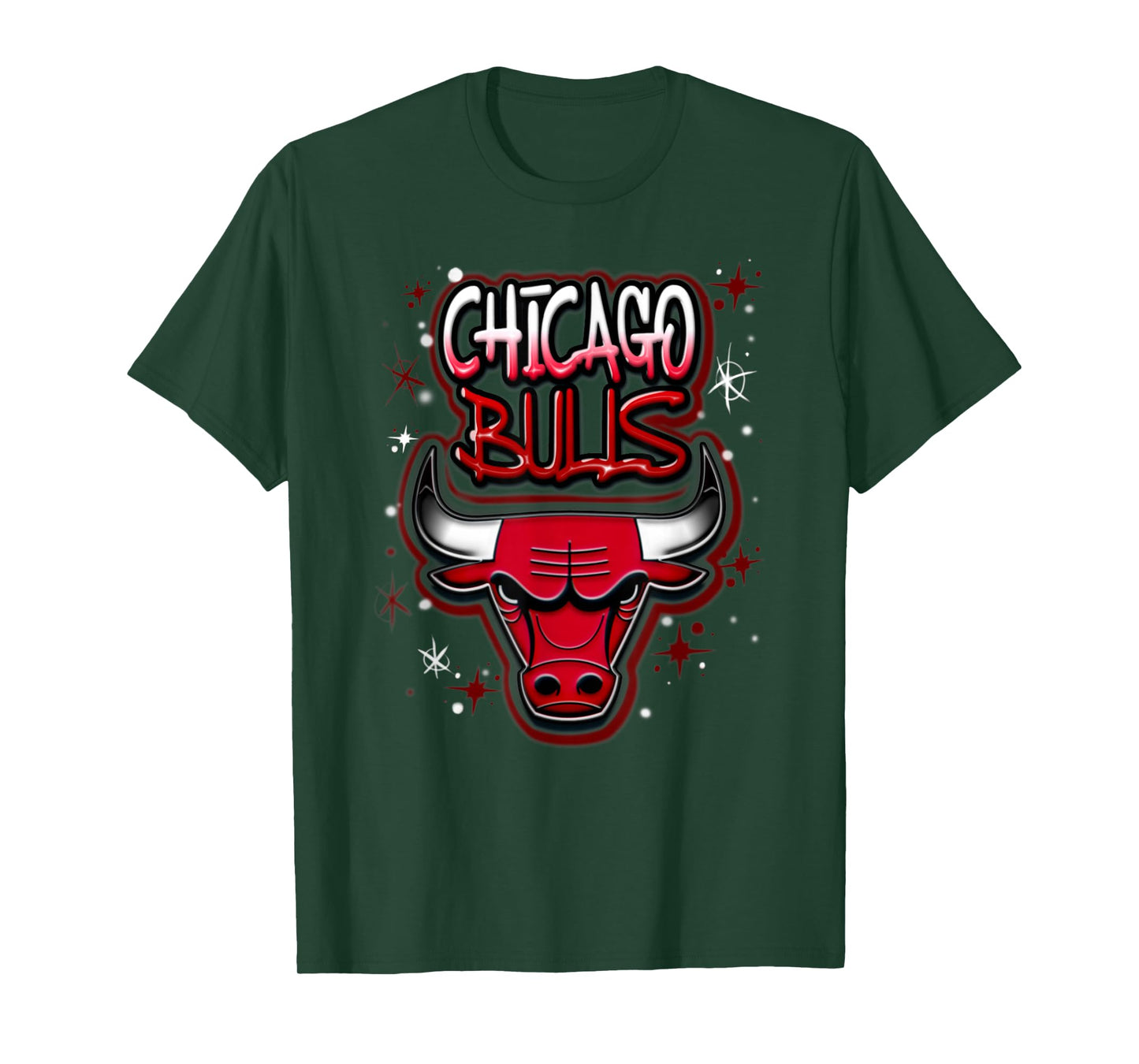 NBA Chicago Bulls Airbrush Logo T-Shirt