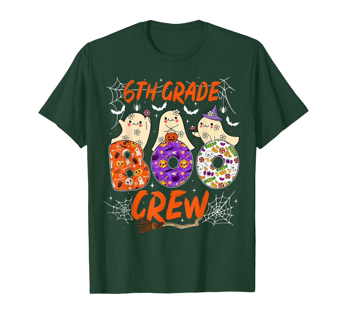 6th Grade Boo Crew Funny Sixth Grade Halloween Teacher Kid T-Shirt