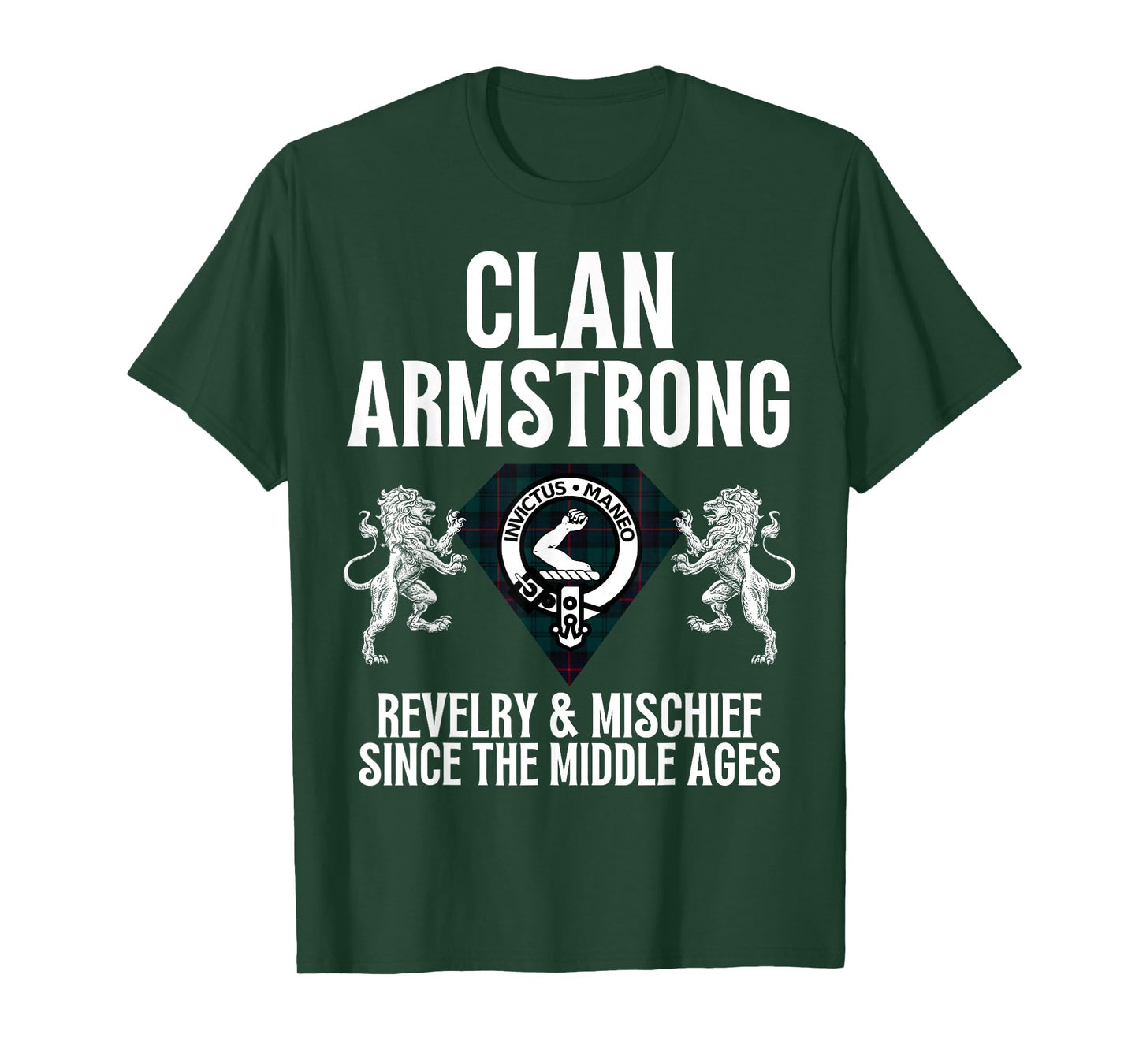 Armstrong Clan Scottish Name Coat Of Arms Tartan Family T-Shirt