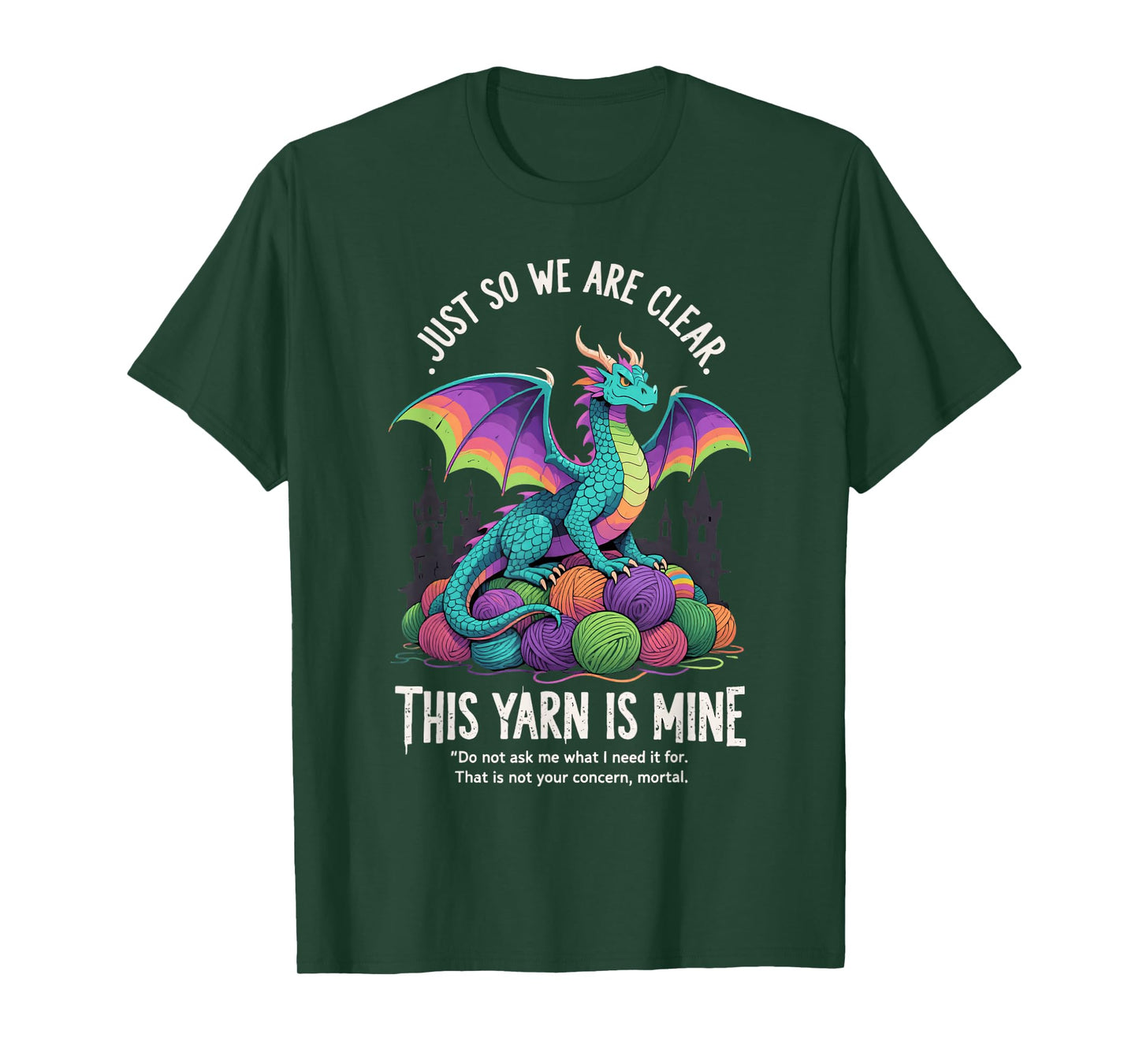 Vintage Funny Yarn Dragon Knitting Crochet Lover T-Shirt