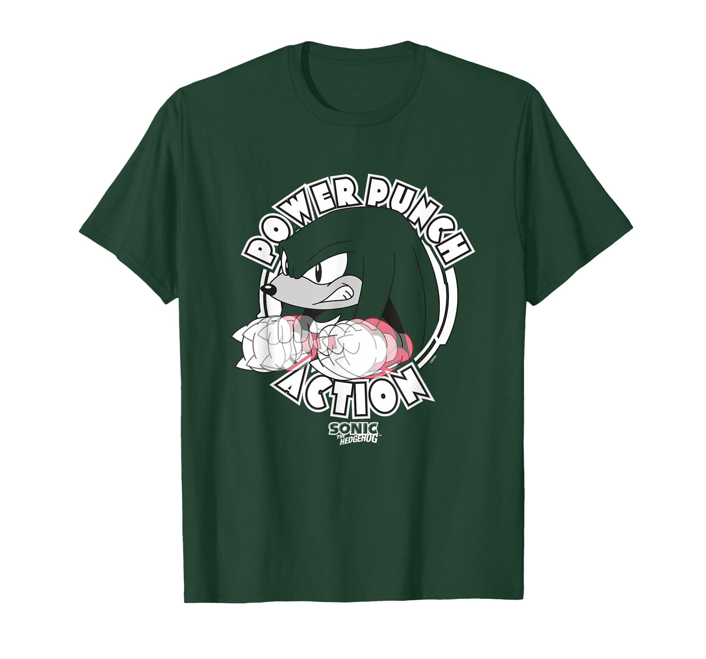 Sonic The Hedgehog Power Punch Action Knuckles T-Shirt