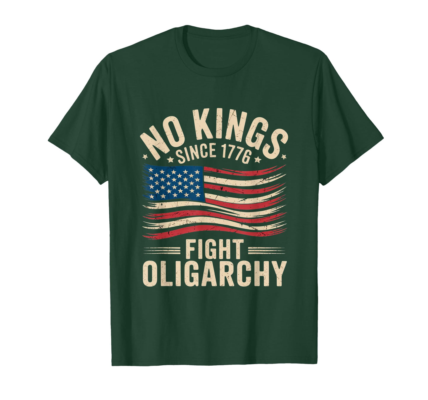no kings in america since 1776 fight oligarchy patriotic tee T-Shirt