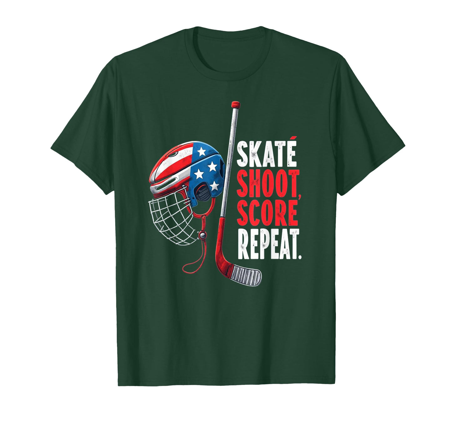 Youth USA Ice Hockey Jersey Ice Boys Hockey Birthday T-Shirt