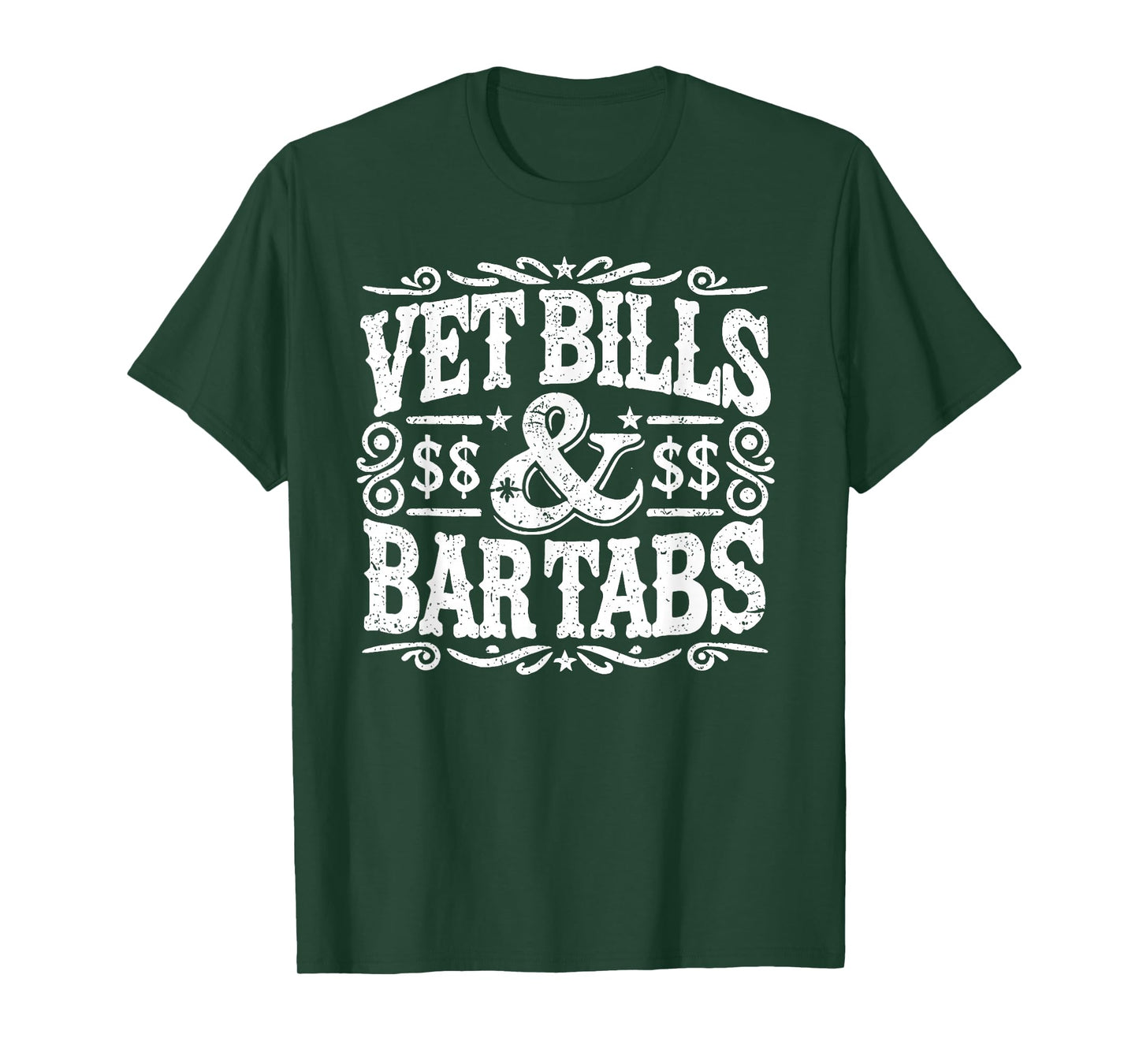 Vet Bills And Bar Tabs Funny Vintage Horse Lovers T-Shirt