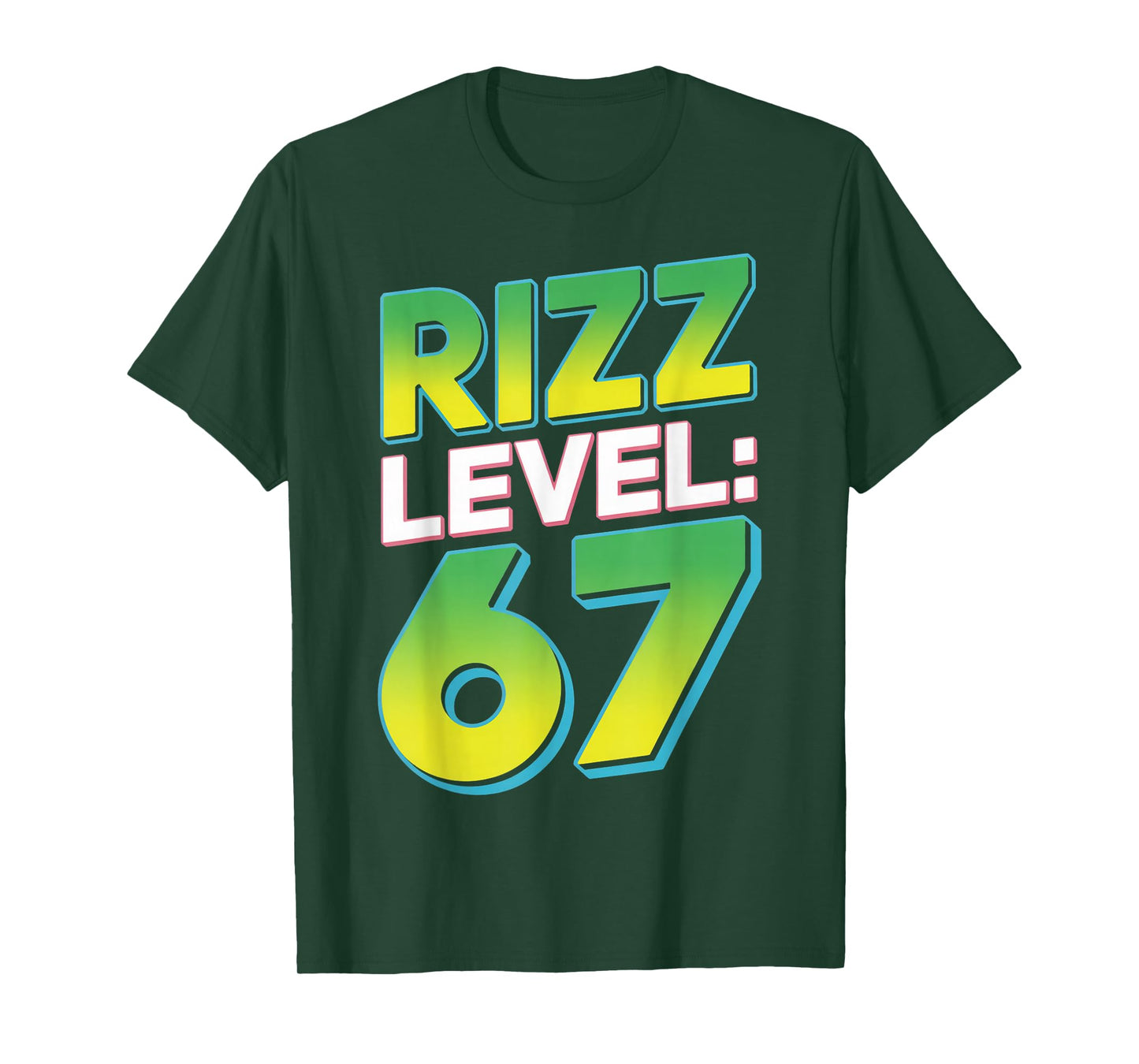Rizz Level 67 Meme Shirt Youth Trend Six Seven 6 7 Meme 6 7 T-Shirt