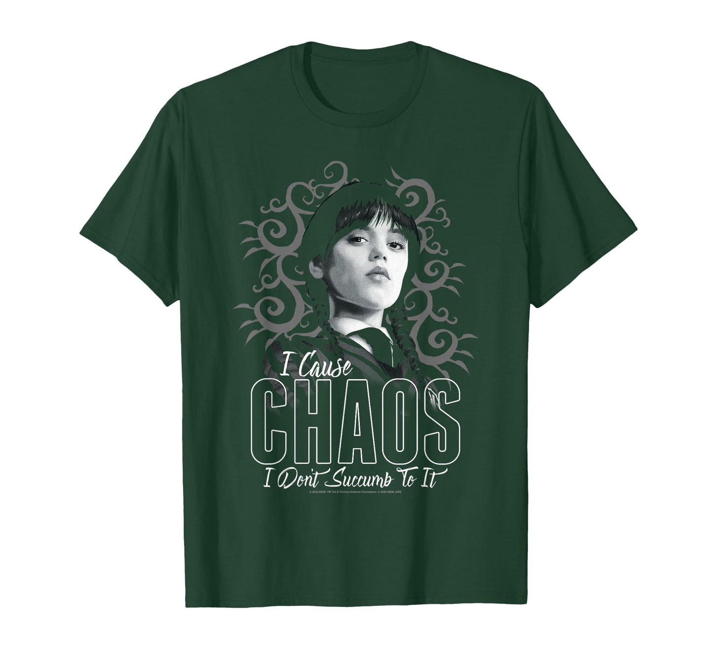 Wednesday I Cause Chaos I Don't Succumb To It Portrait T-Shirt