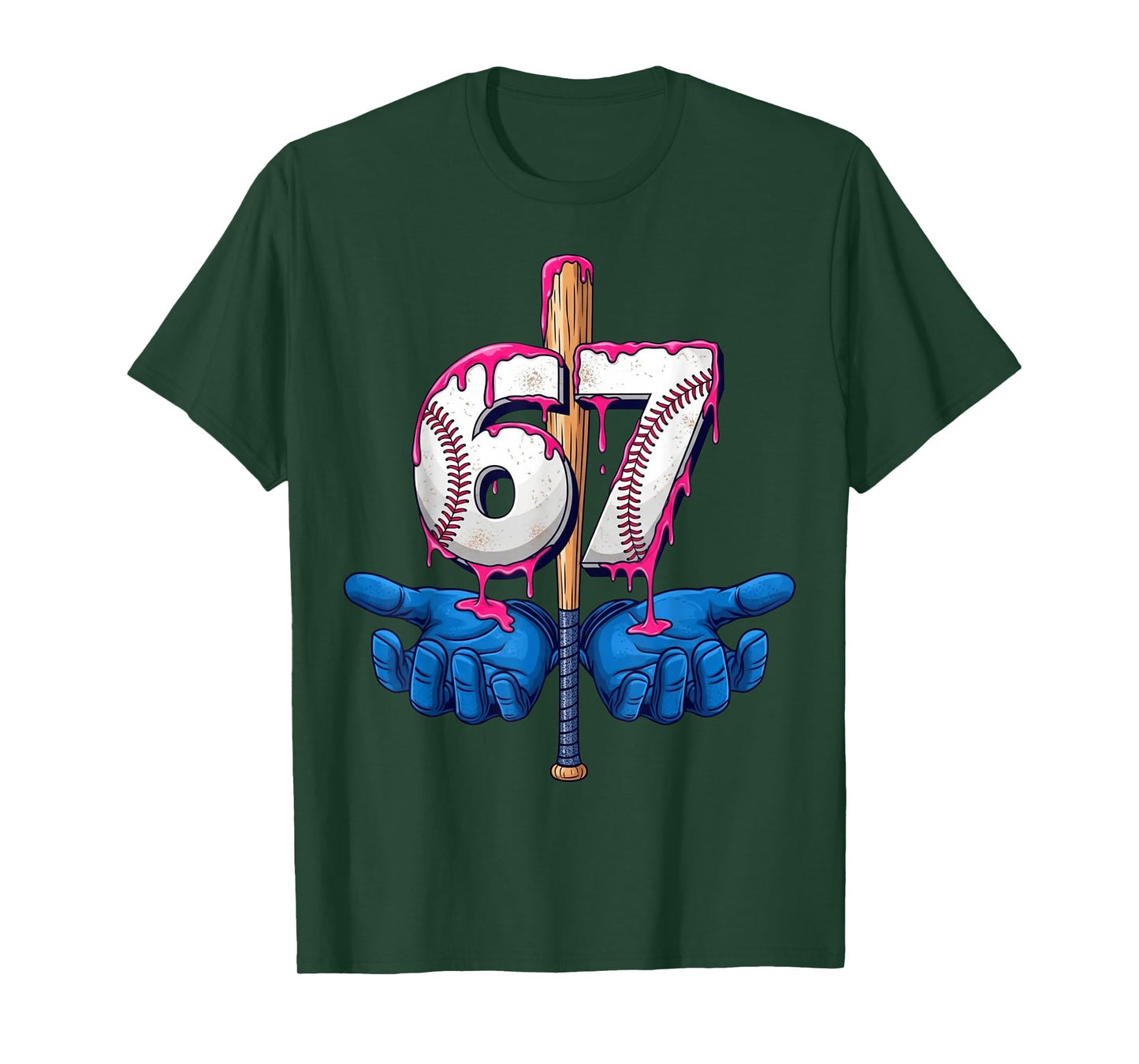 Baseball 67 Six Seven Funny Gen Alpha Meme Drip T-Shirt