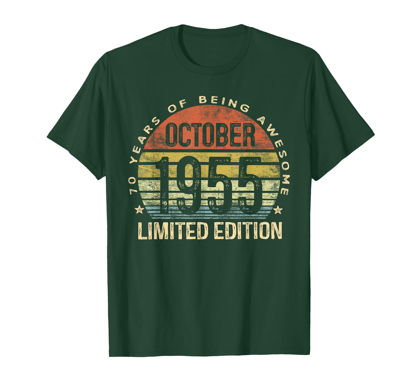 October 1955 Limited Edition 70-Year-Old 70th Birthday T-Shirt