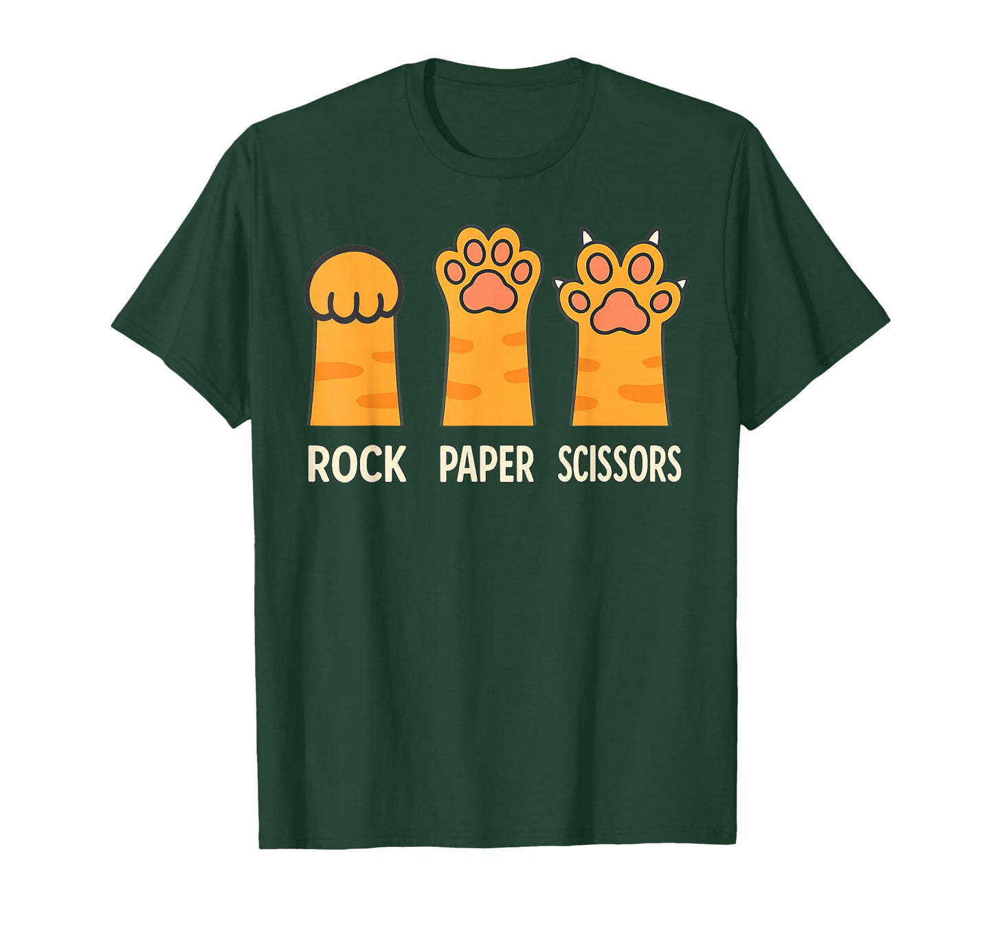 Rock Paper Scissors Cat Paws Funny Kitty Meme for Cat Lovers T-Shirt