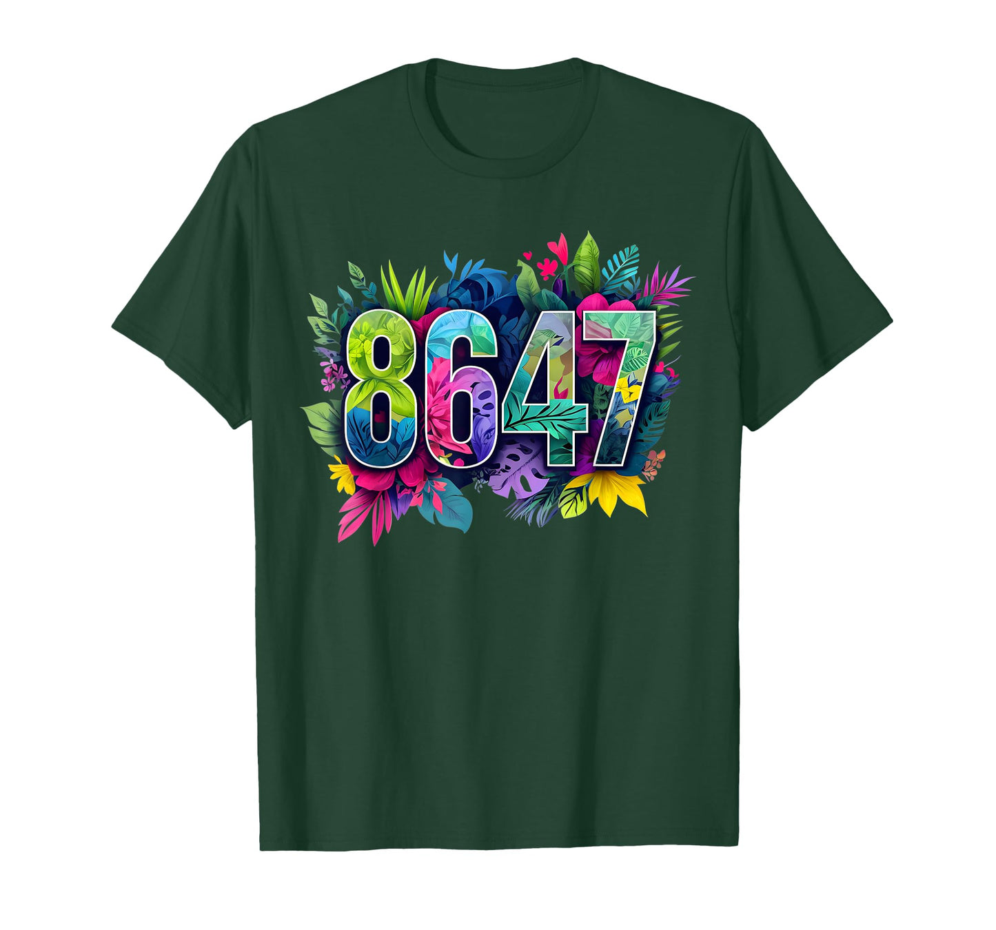 Anti Trump 8647 Floral Resist 86 47 Impeach Trump Impeach 47 T-Shirt