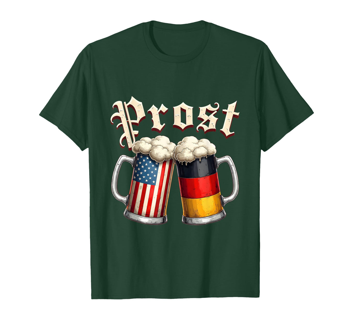 Oktoberfest Drinking Vintage German Flag Prost Beer T-Shirt