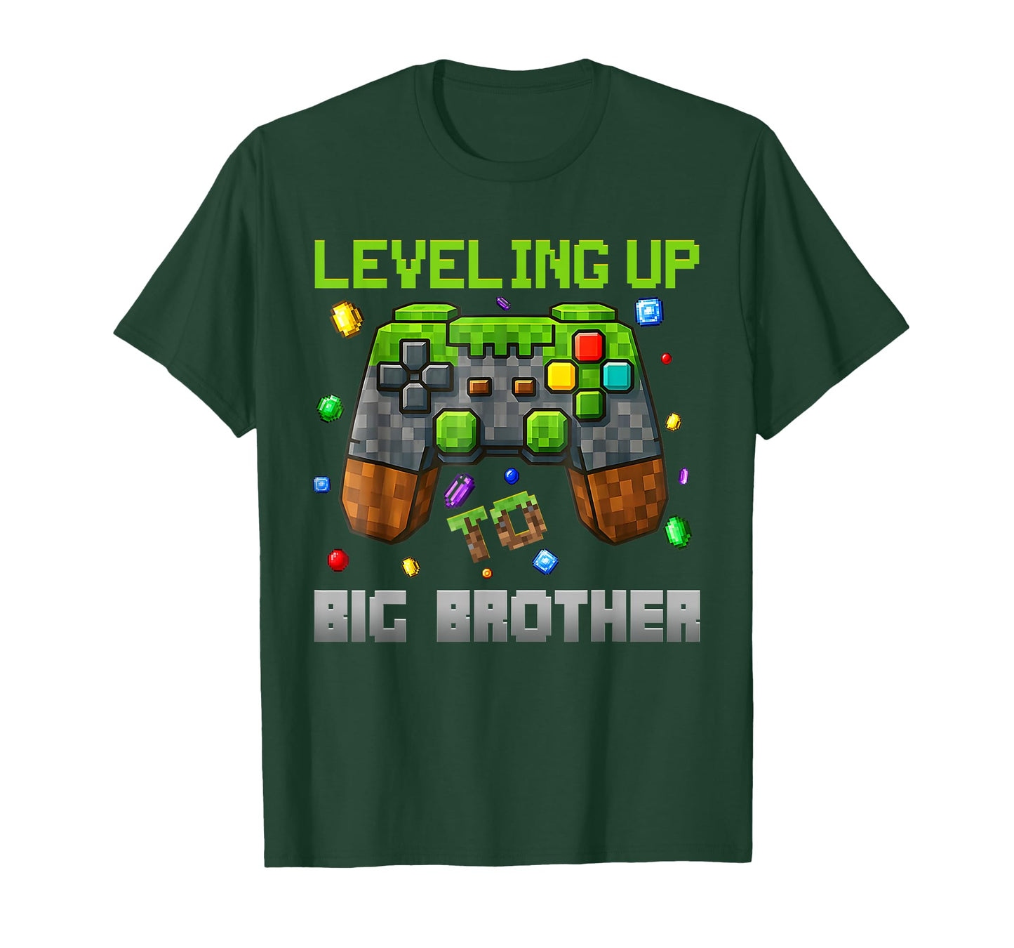 Leveling Up To Big Brother Shirt Funny Gamer Pixel T-Shirt