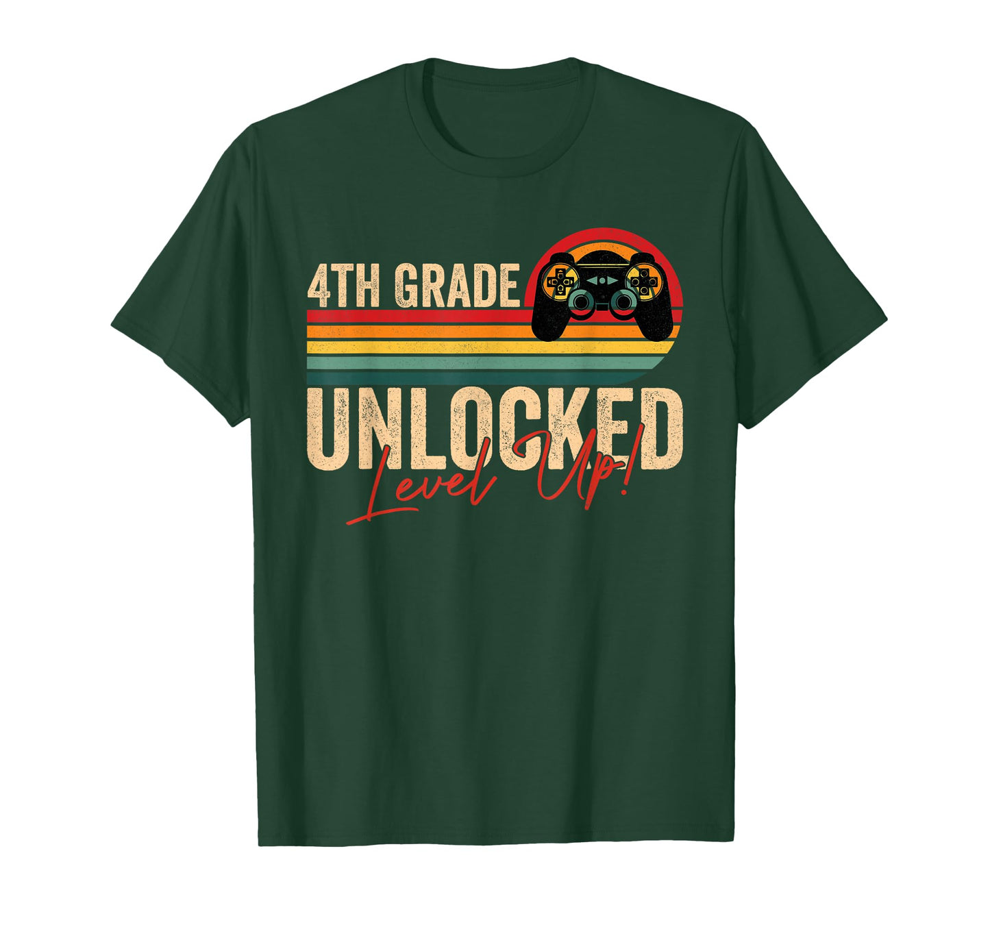 4th Grade Unlocked Level Up Gamer Back To School Fourth T-Shirt