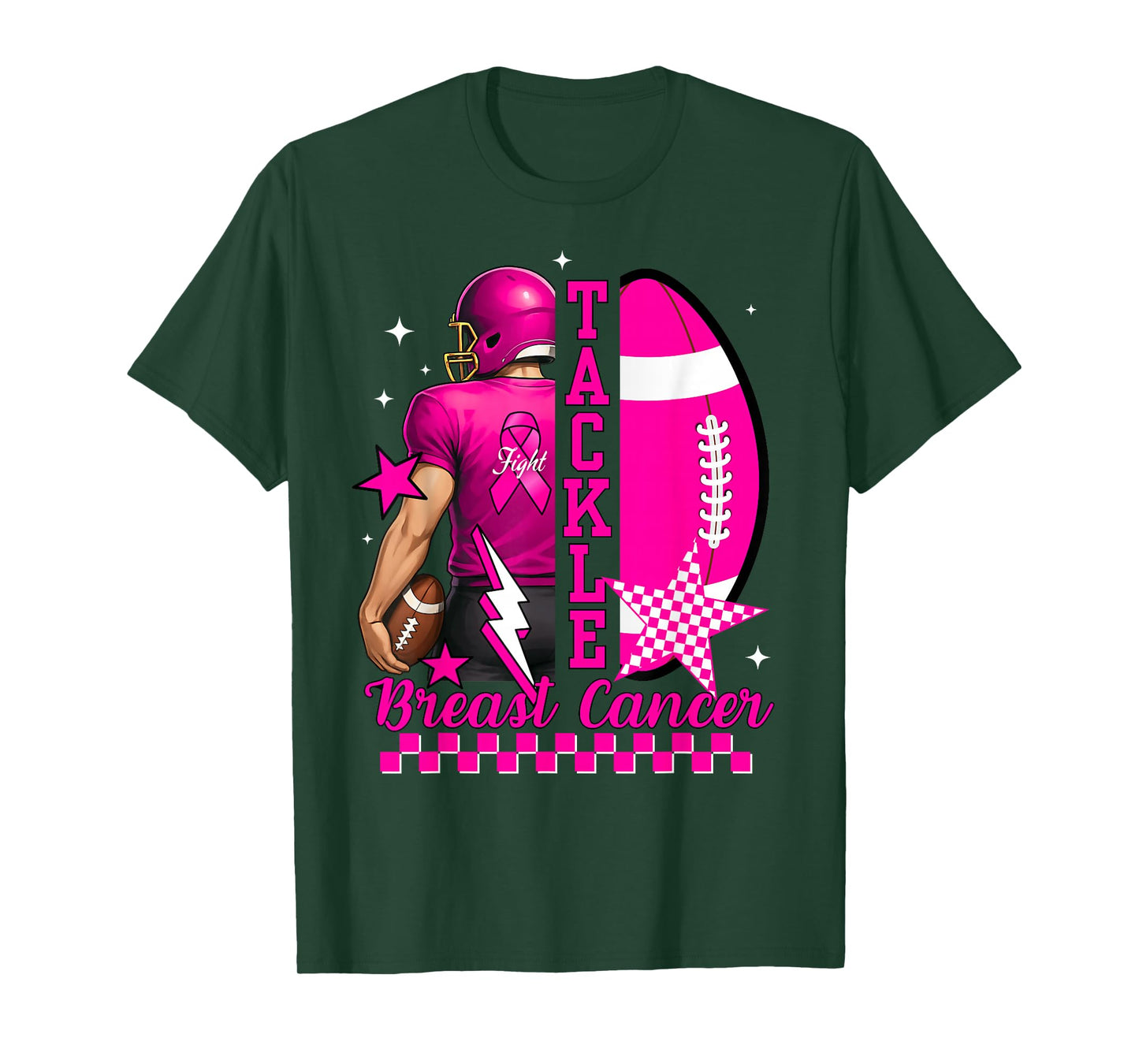 Tackle Breast Cancer Awareness American Football Men Women T-Shirt