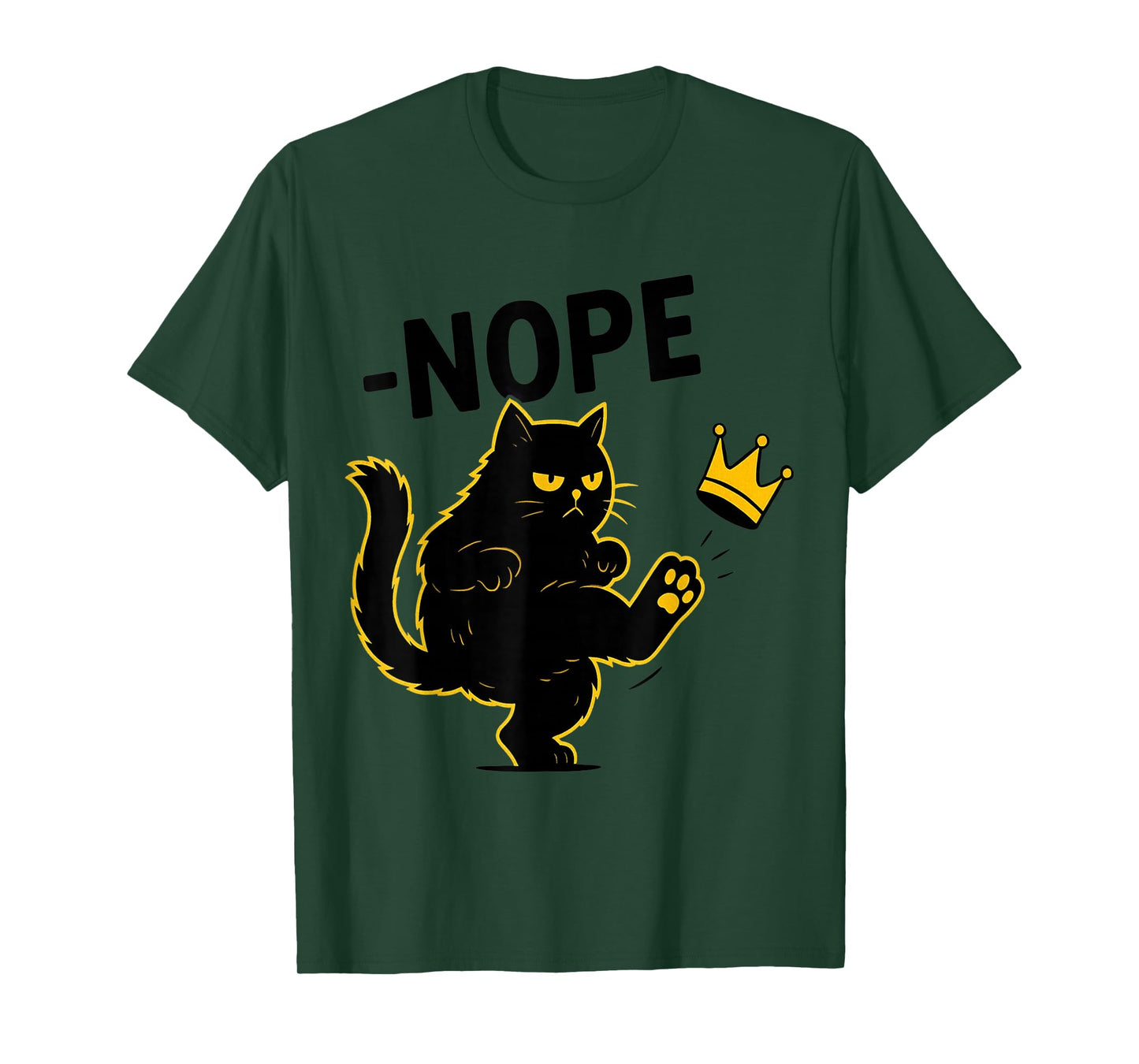 No Kings Nope t Shirt No Kings in America Black Cat T-Shirt