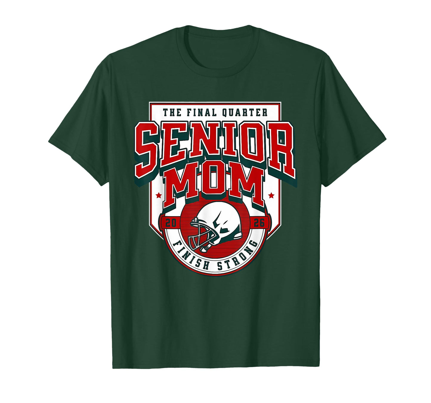 Senior Football Mom Football Mama Game Day Class of 2026 T-Shirt