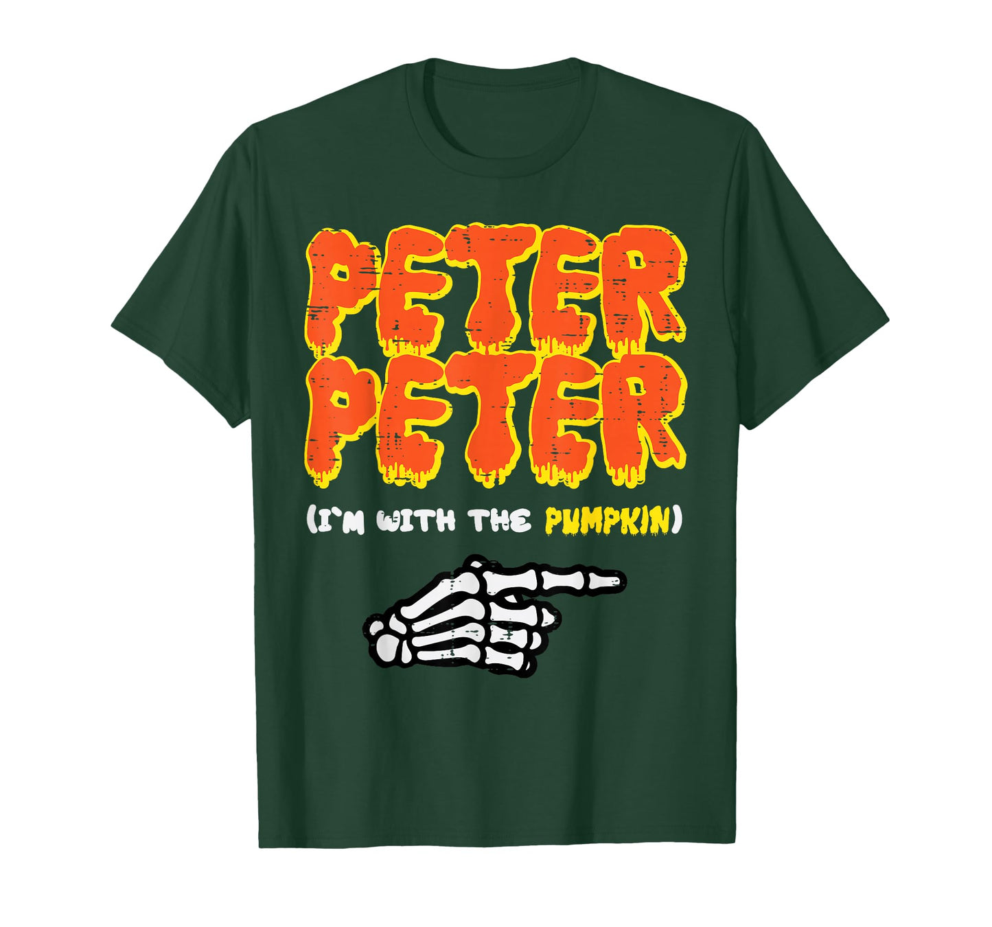 Halloween Peter Im with Pumpkin Couple Costume Men Women T-Shirt
