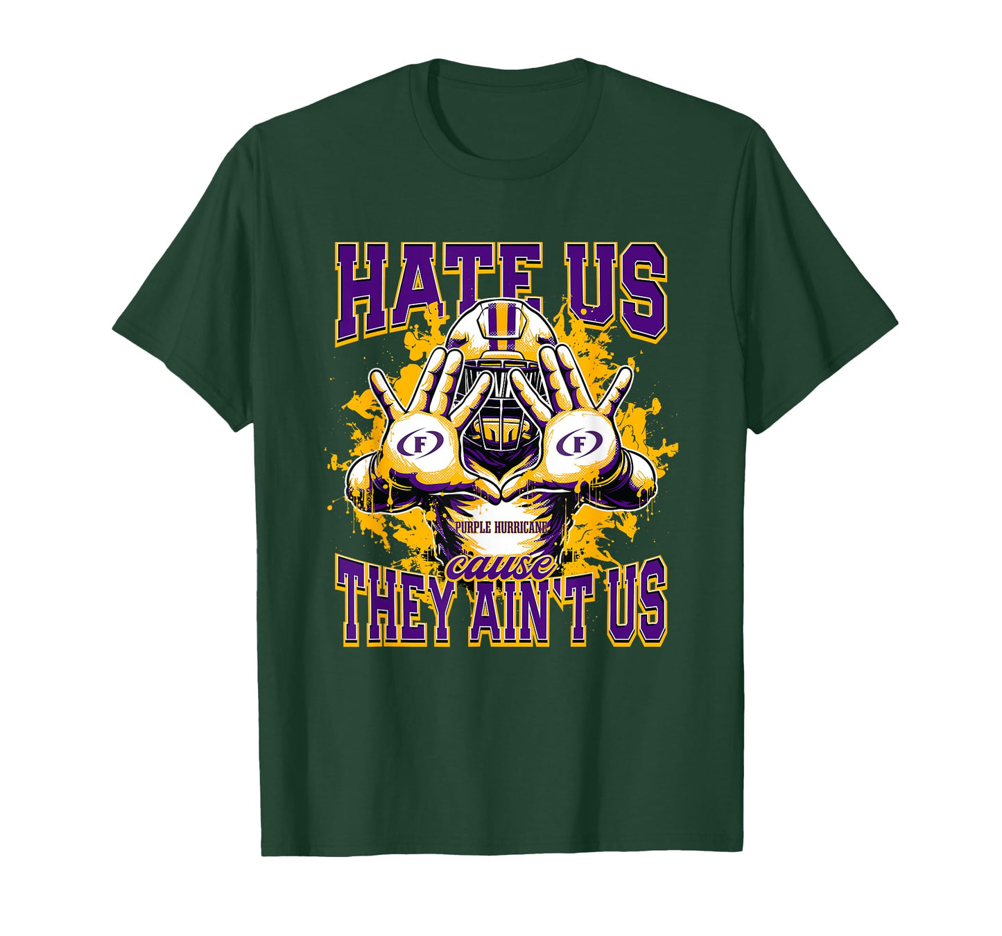Fitzgerald Purple Hurricane Logo Hate Us Cause They Ain't HS T-Shirt