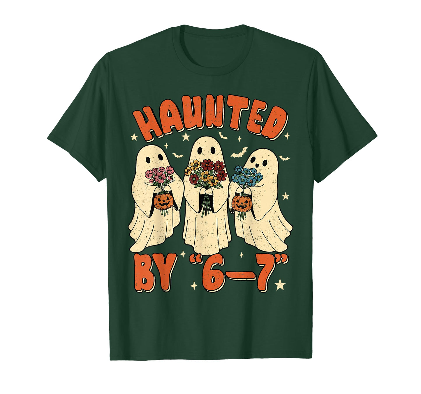 67 Meme Halloween Haunted by 6 7 T-Shirt