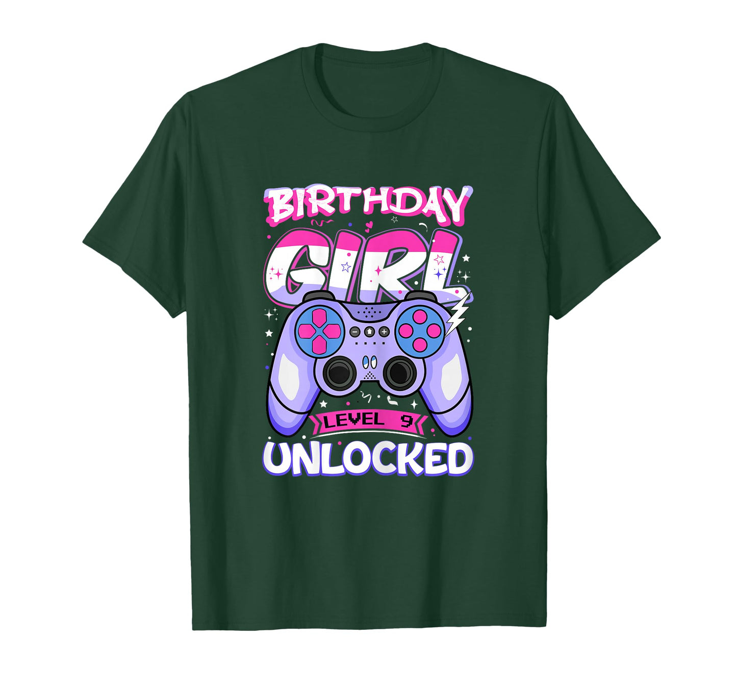 9 Year Old Girl Gamer Level Unlocked 9th Birthday Kids T-Shirt