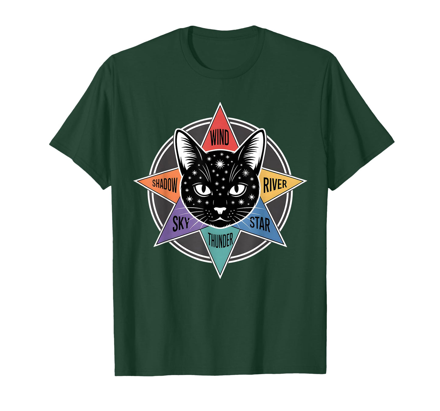 Wind Shadow River Star Thunder Sky Cat Feline Warriors T-Shirt