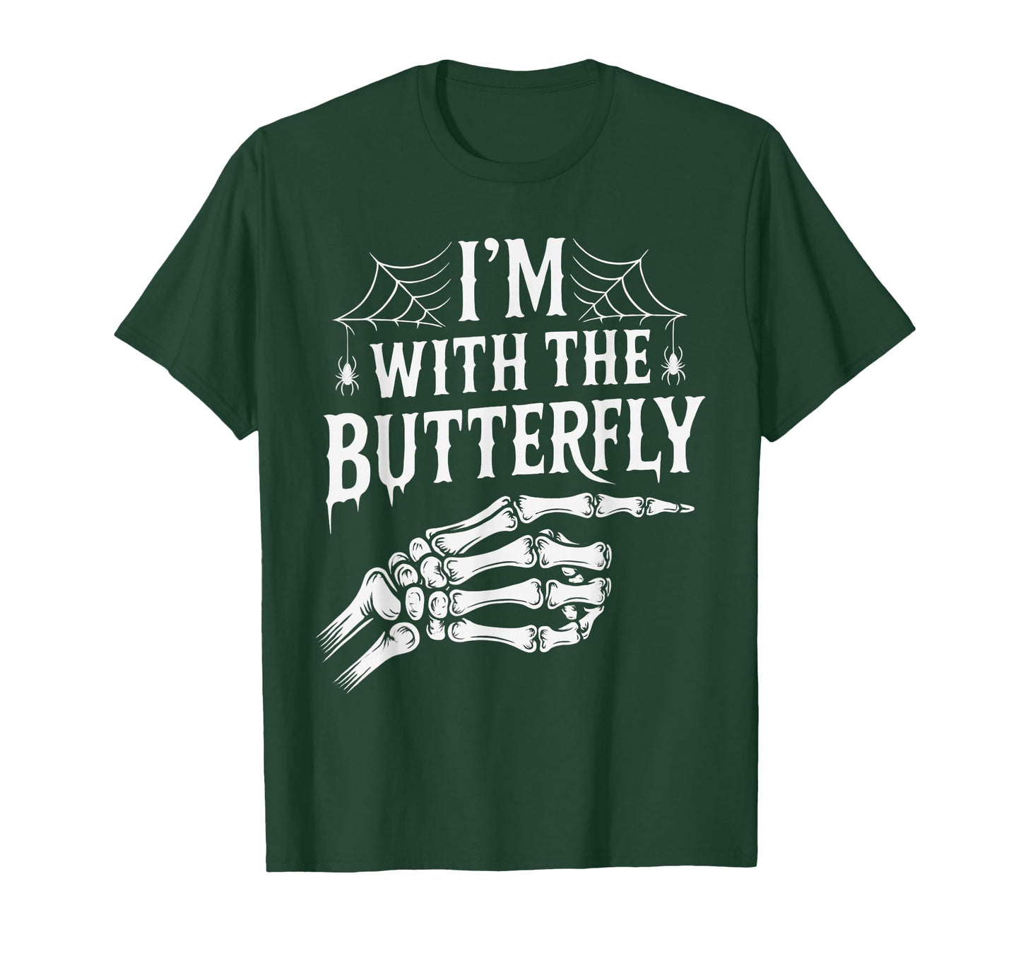 I'm with Butterfly Halloween Costume Couples Matching T-Shirt